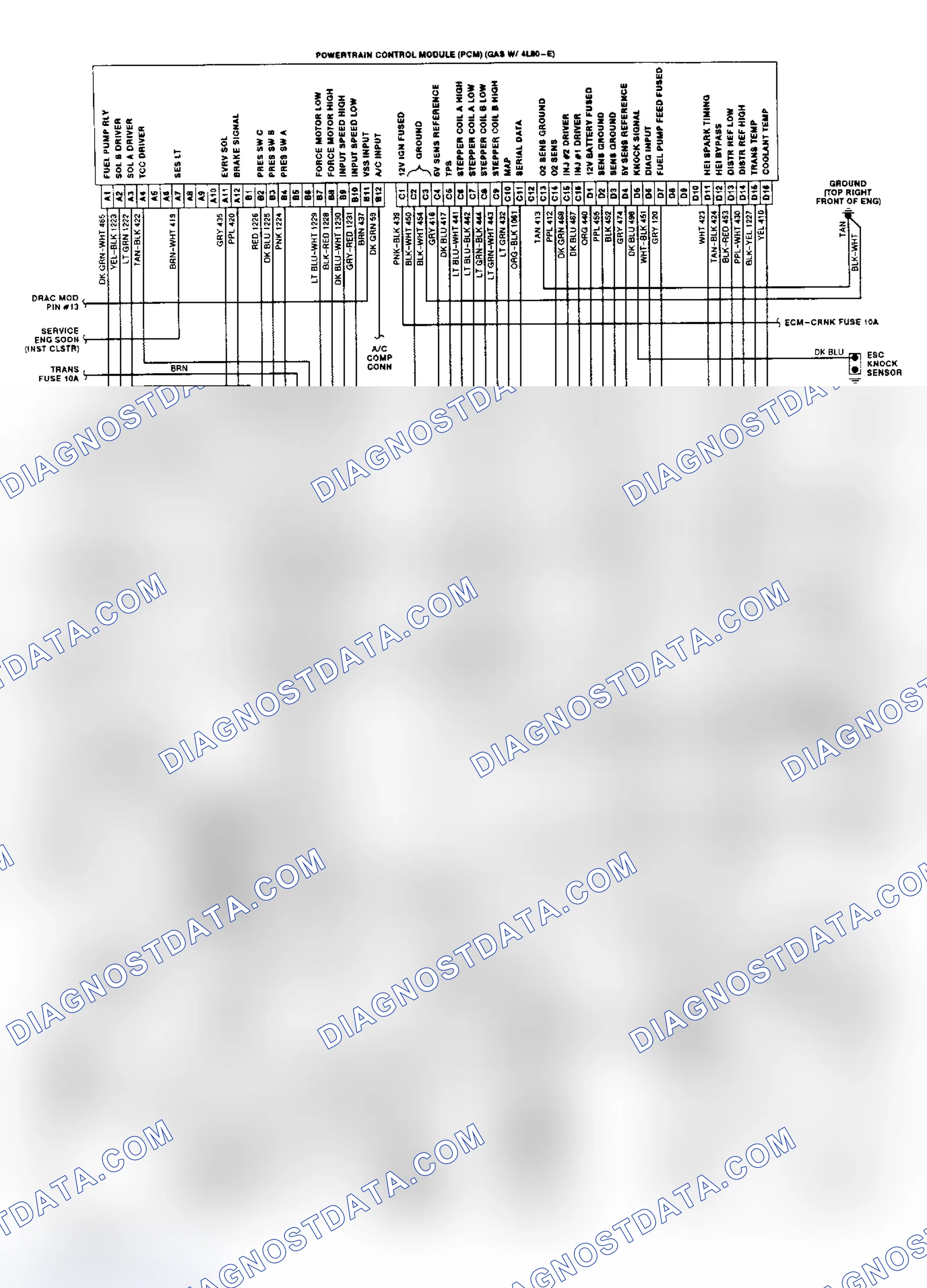 Scheme 20: Wiring Diagram ("P" Series Motorhome 5.7L & 7.4L W/4L80-E Trans.)