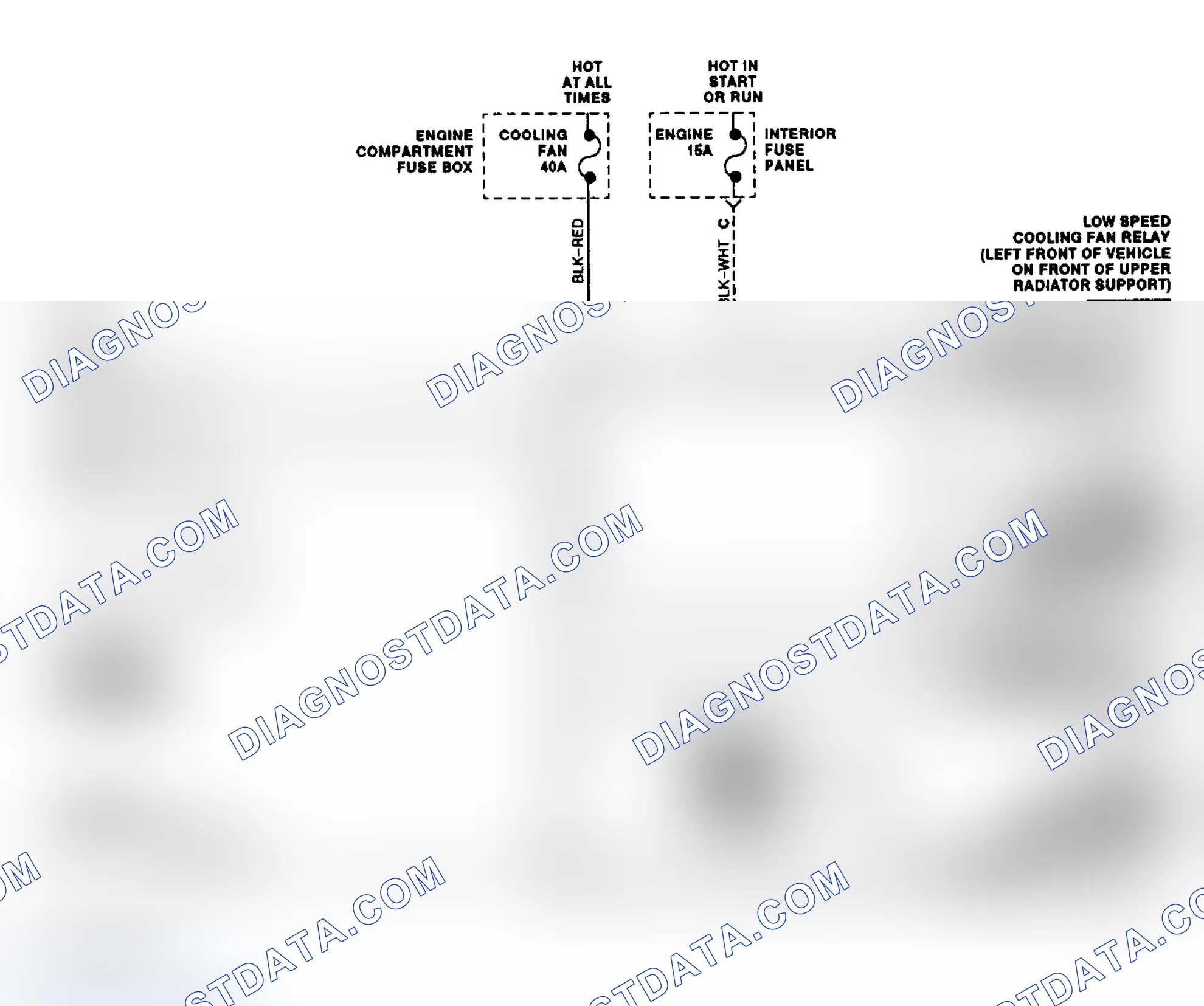 Scheme 8: Electric Cooling Fan Wiring Diagram (Probe 2.5L)