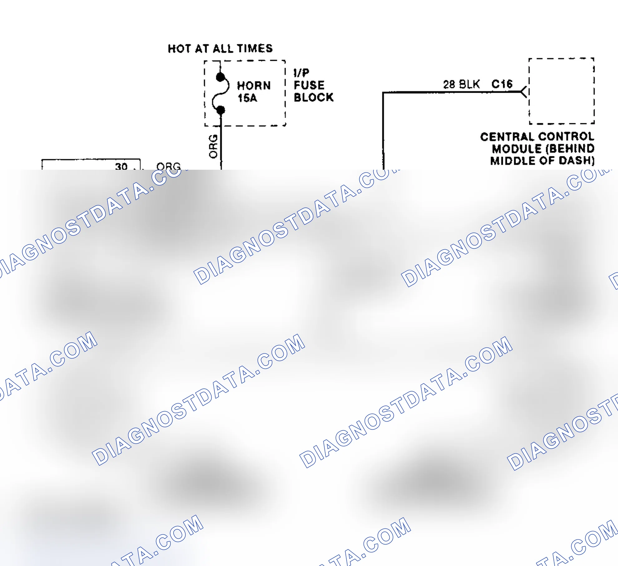 Scheme 15: Horn Circuit Wiring Diagram (Corvette)