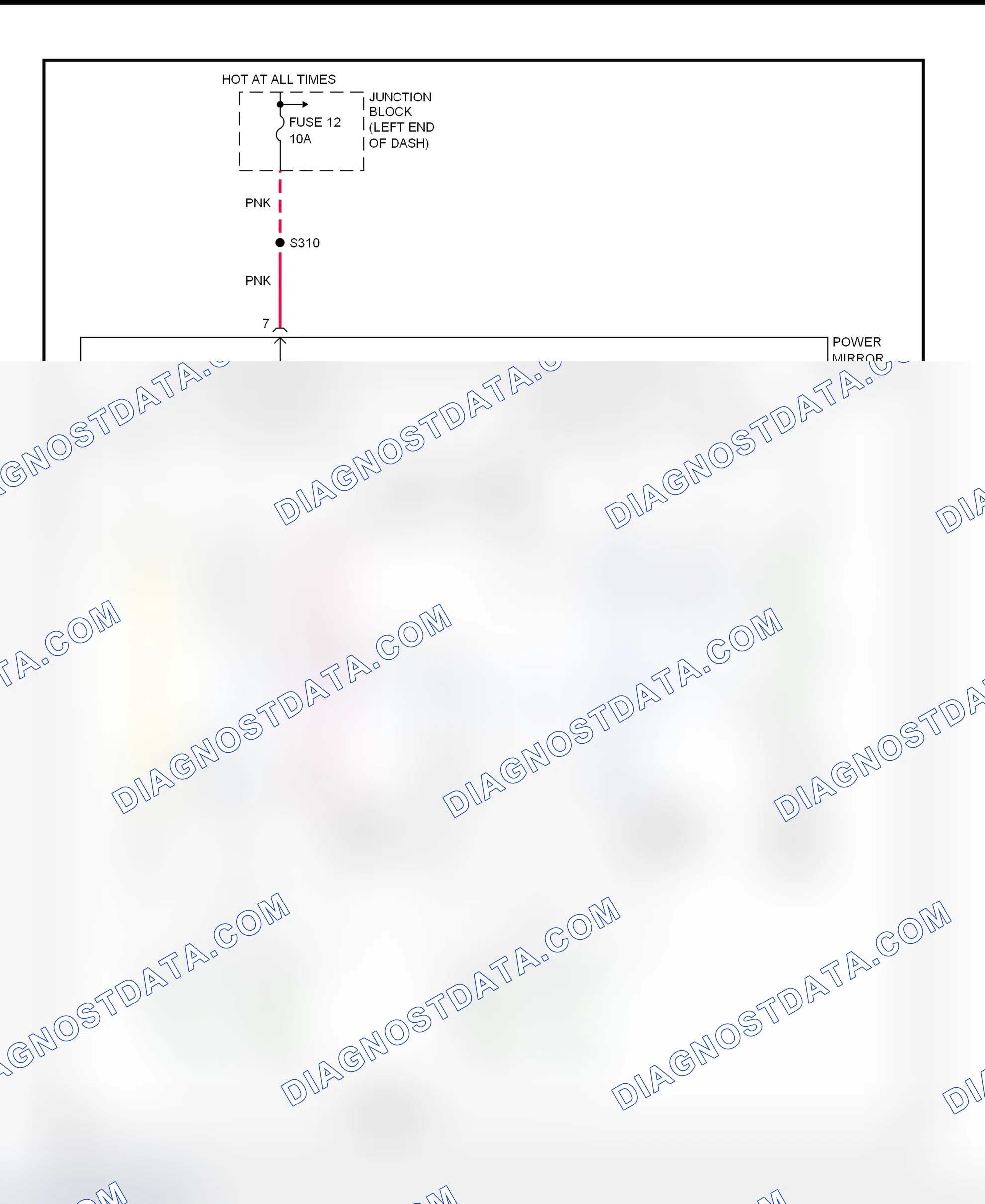 Scheme 3: Power Mirror System Wiring Diagram (Ram Pickup)