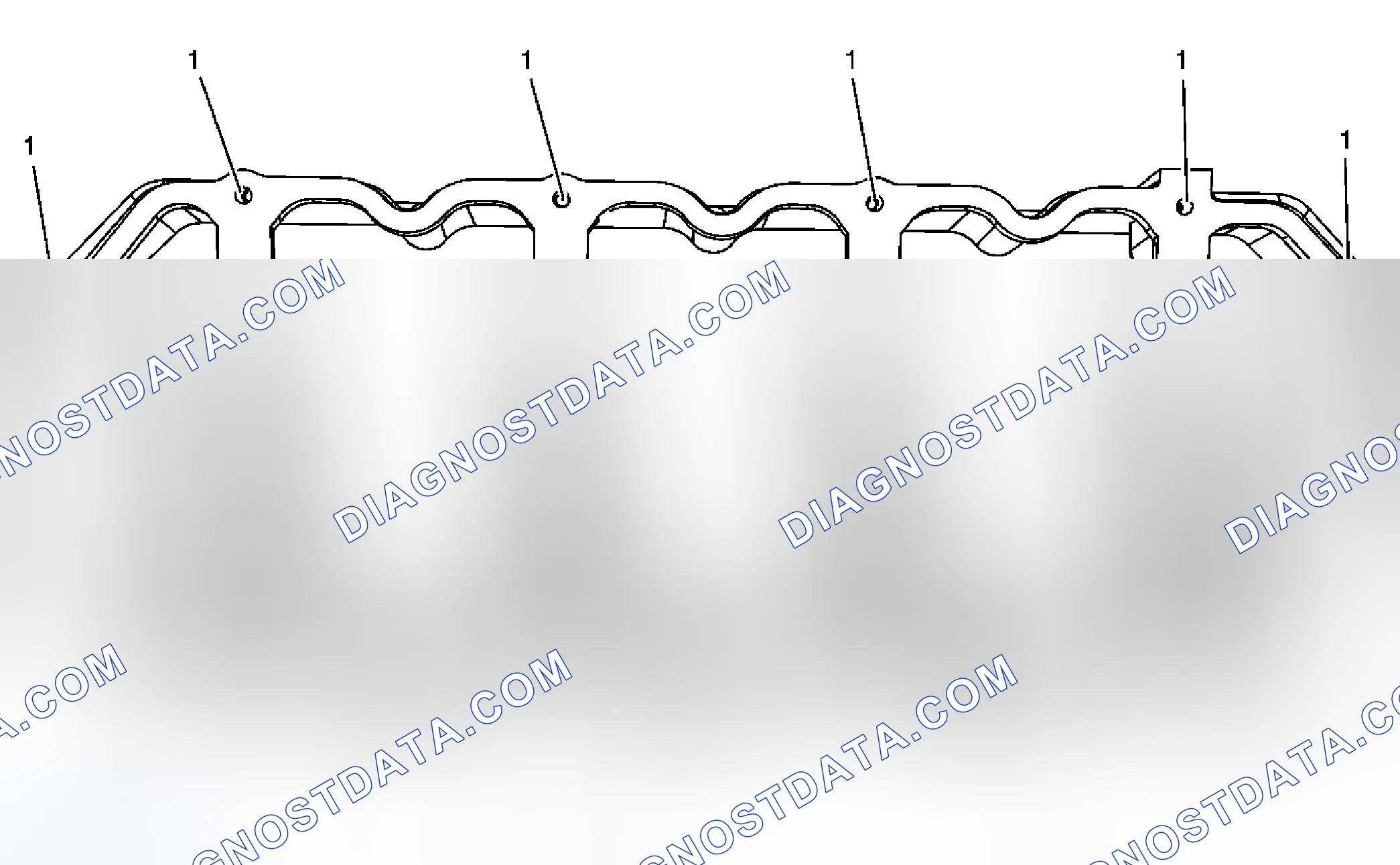 Scheme 107: Lower Rocker Arm Cover - Top View