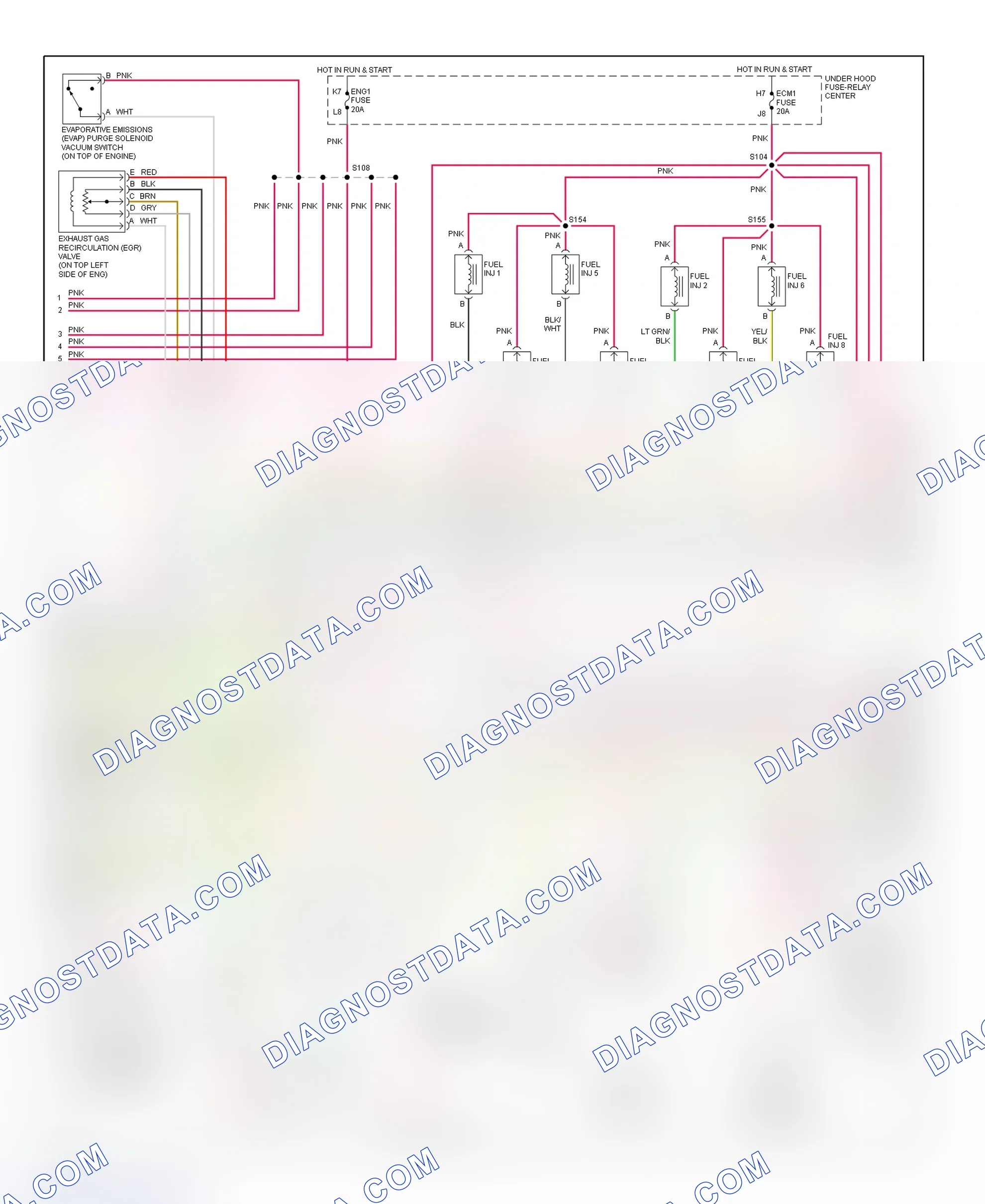 Scheme 84: PCM Wiring Diagram (Pickup & Suburban - 7.4L - 2 Of 4)