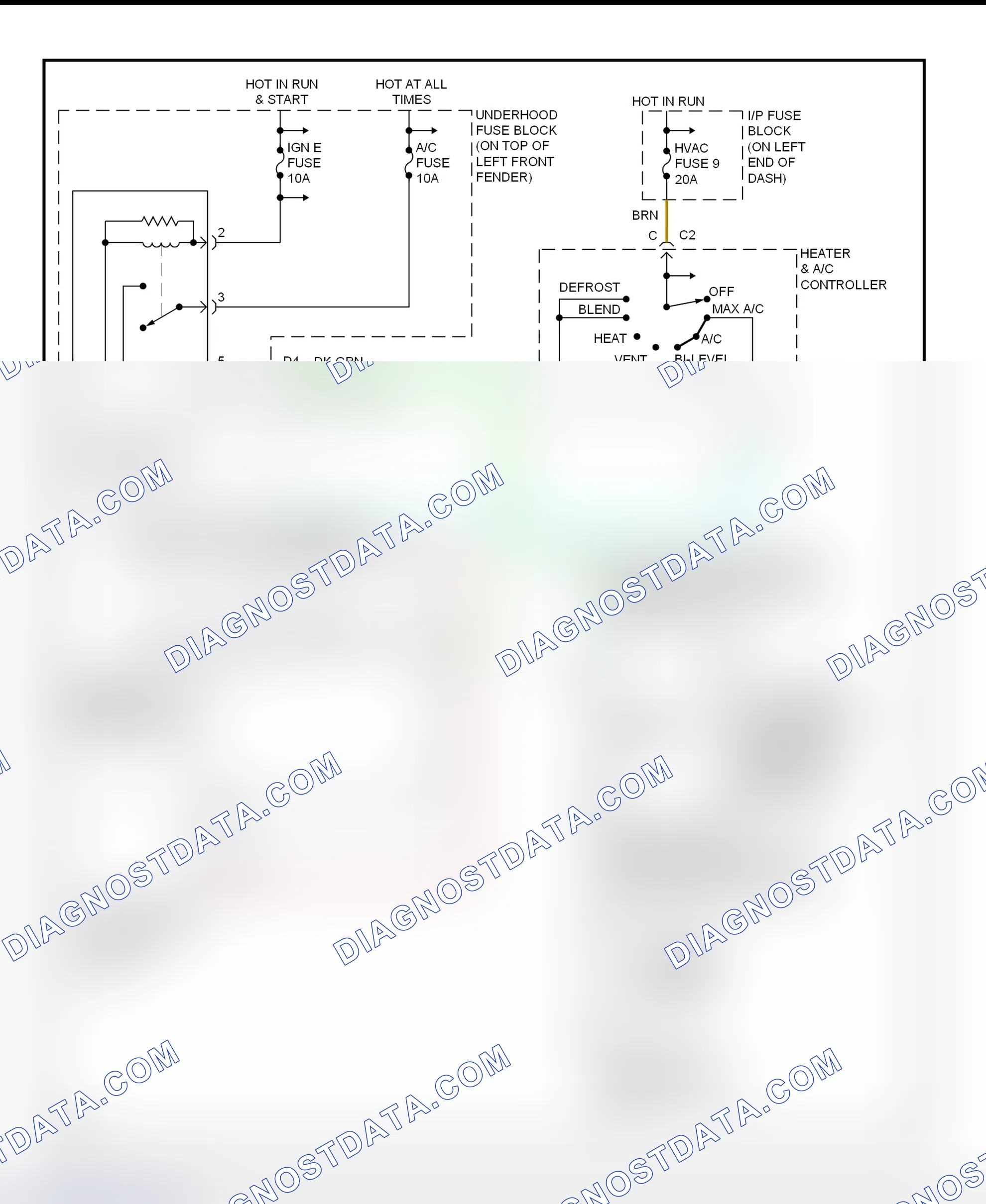 Scheme 23: A/C Compressor Clutch Control Circuit Wiring Diagram (Sonoma & S10 Pickup - 2.2L VIN 4 Engine)