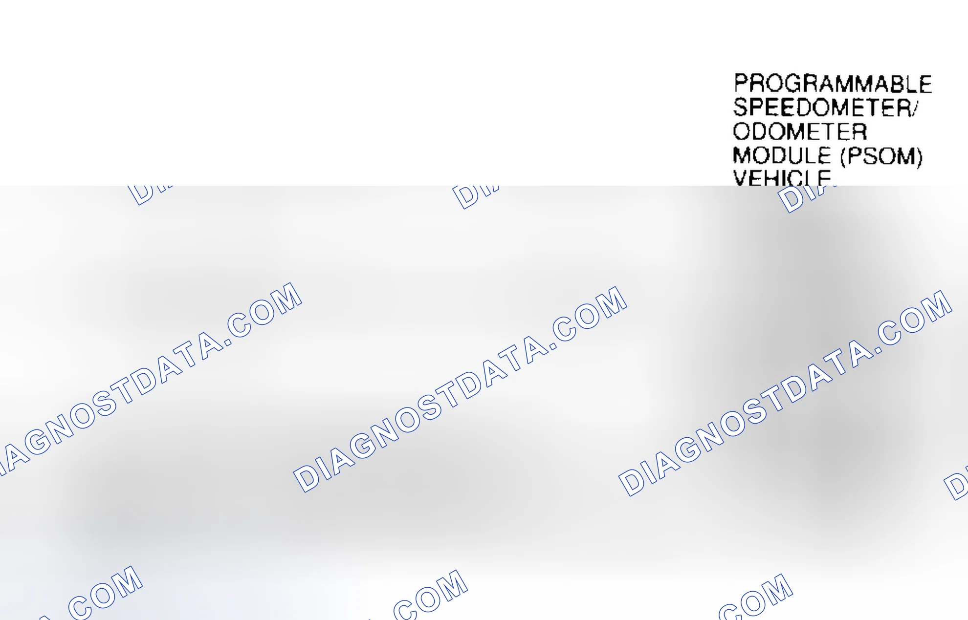 Scheme 9: Programmable Speedometer/Odometer Module (PSOM) Circuit & Connector Terminals