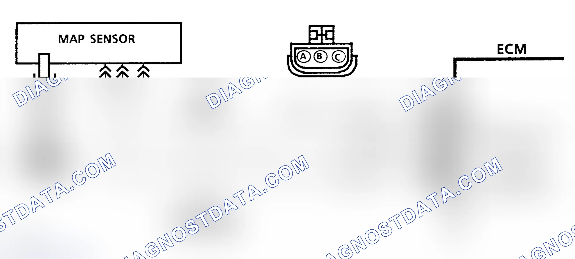 Scheme 535: Code 33 Schematic, MAP Sensor Voltage High ("J" Body)