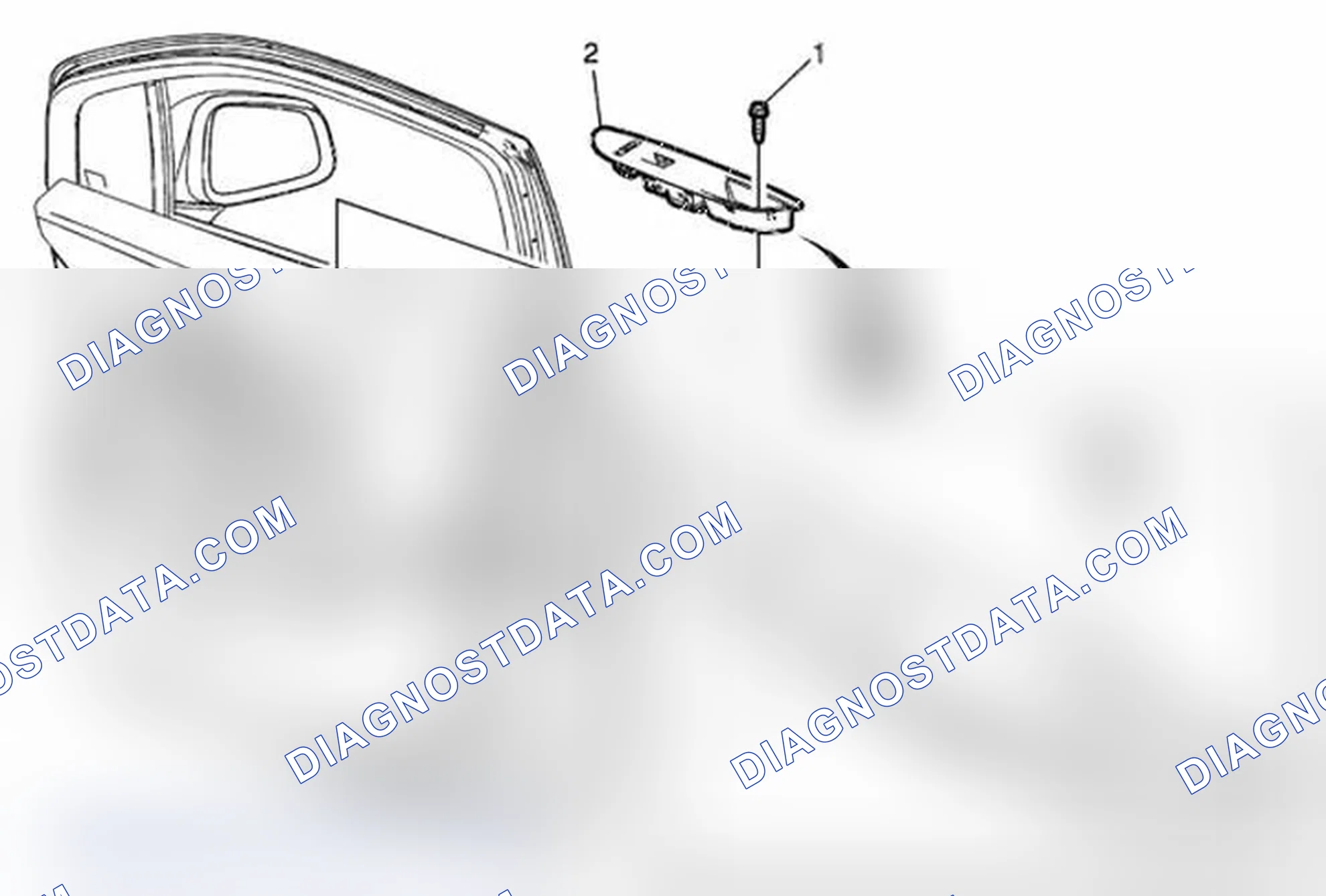Scheme 50: Front Side Door Armrest Switch Mount Plate Replacement (Passenger Side Door, Encore)