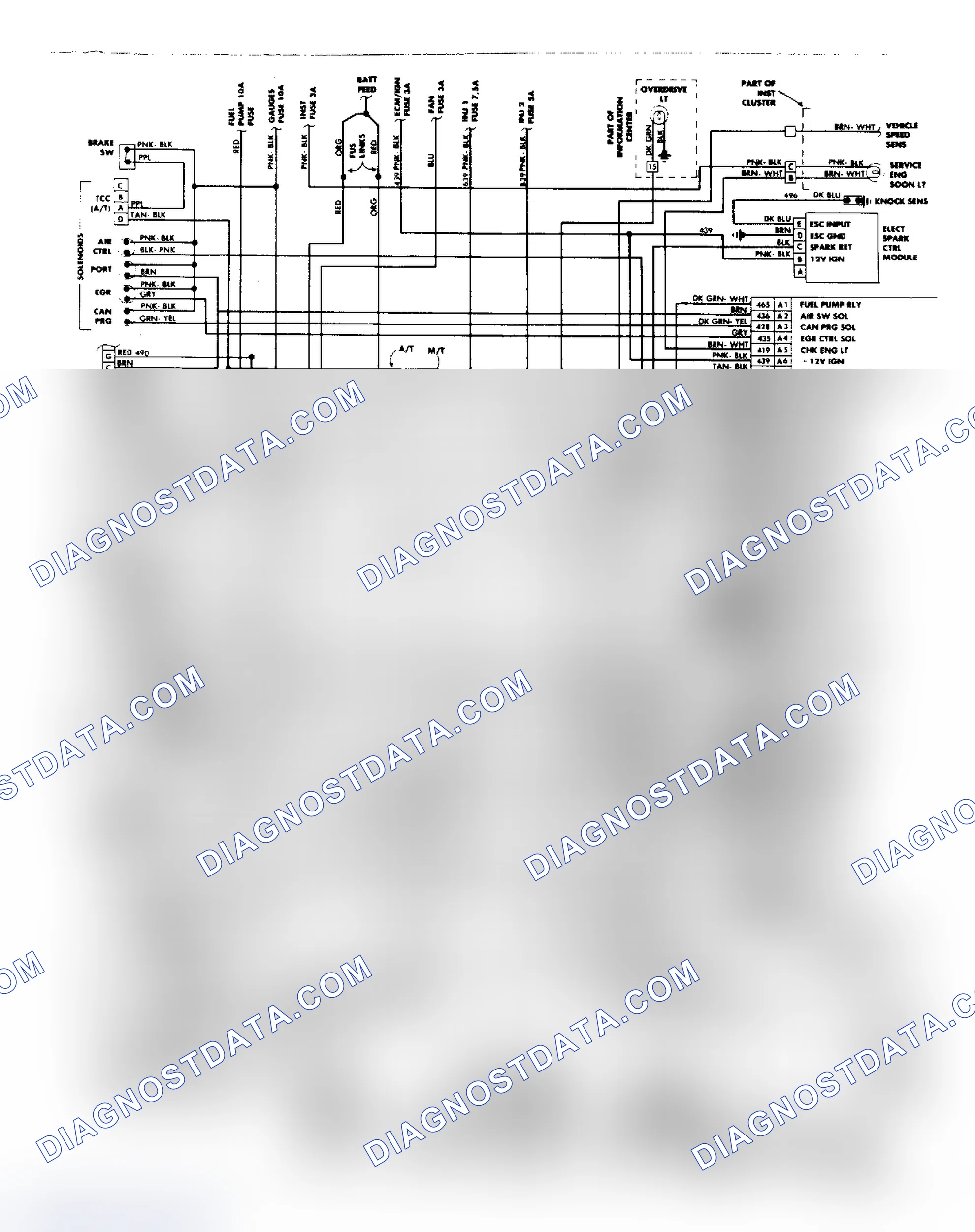 Scheme 69: Wiring Diagram for 5.7L Port Fuel Injection System