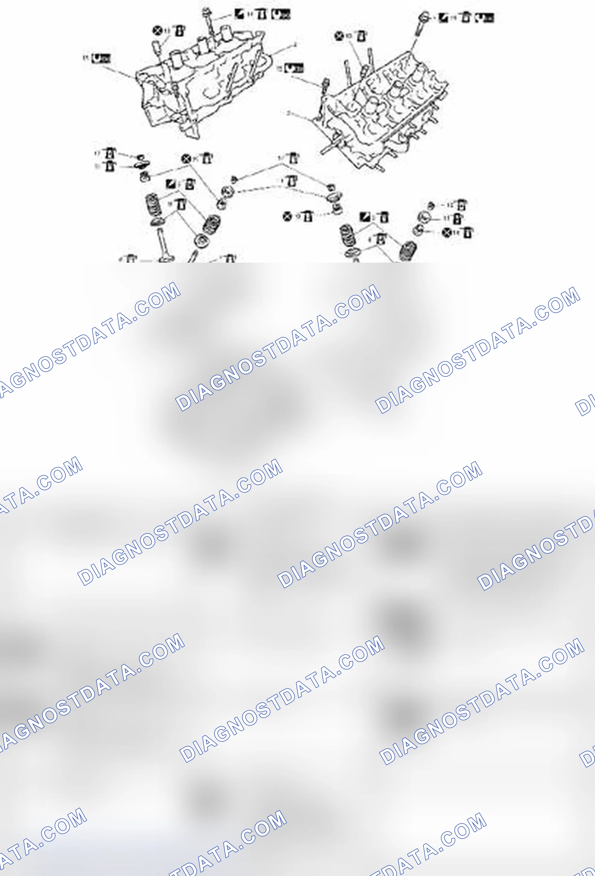 Scheme 134: VALVES AND CYLINDER HEADS COMPONENTS