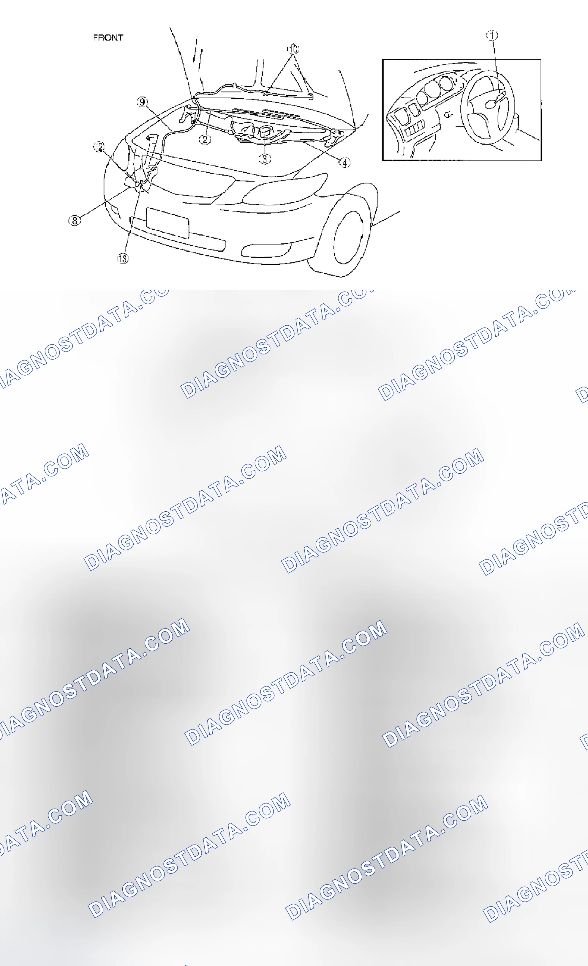 Scheme 1: WIPER/WASHER SYSTEMS LOCATION INDEX