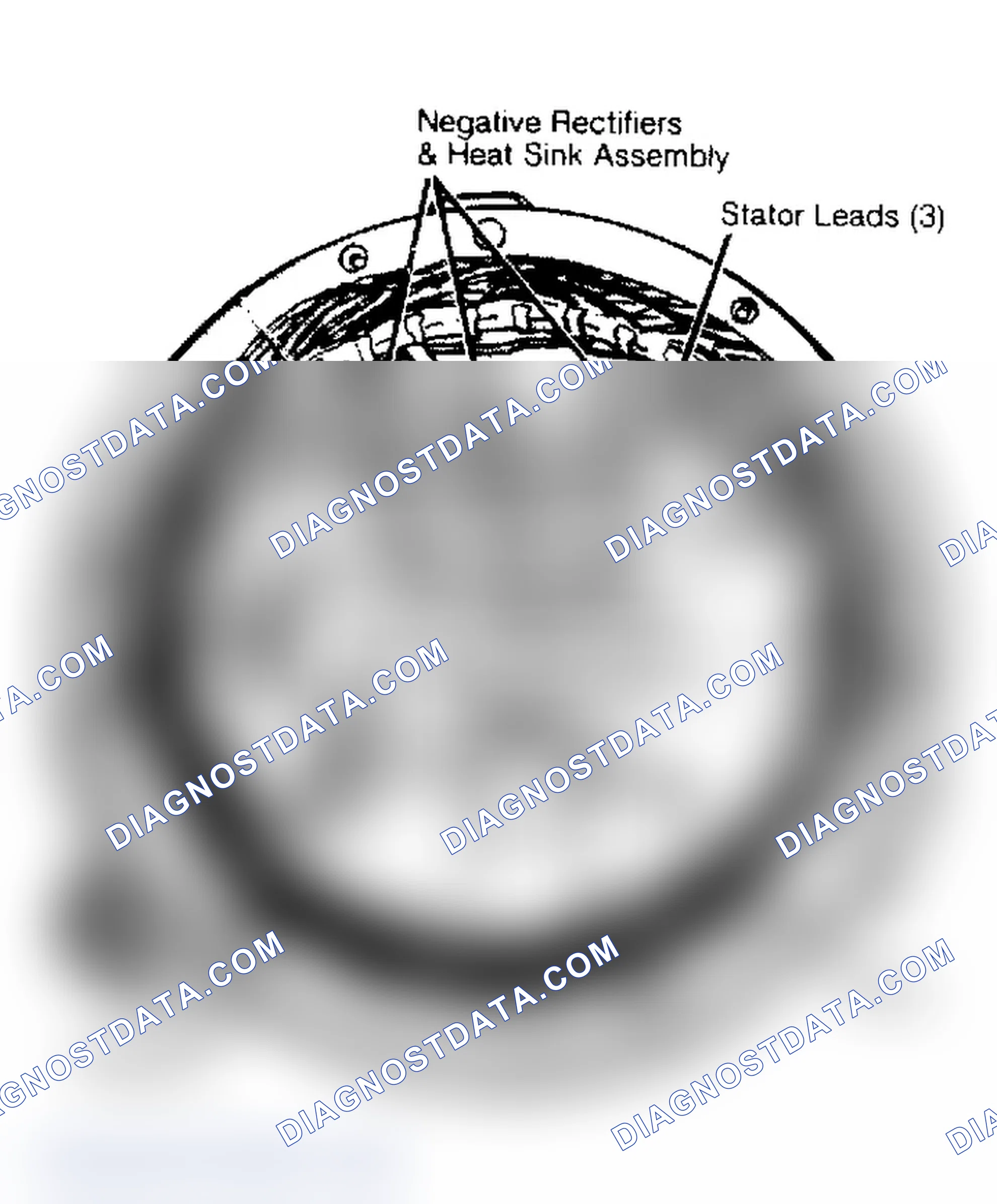 Scheme 4: View of Rectifier End Shield Note location of rectifiers and heat sink assemblies.