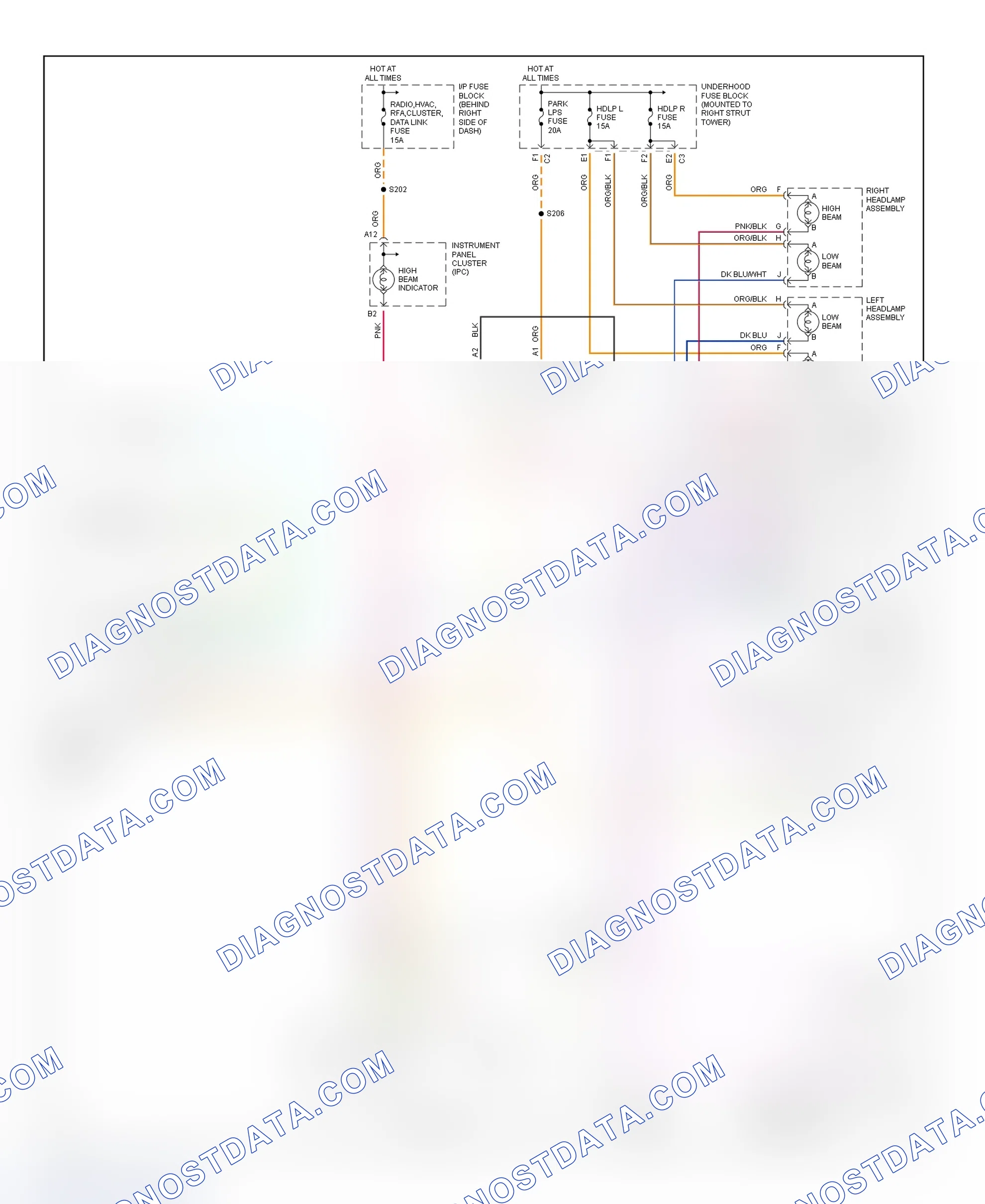 Scheme 22: Headlight Systems & Daytime Running Lights Wiring Diagram (Intrigue)