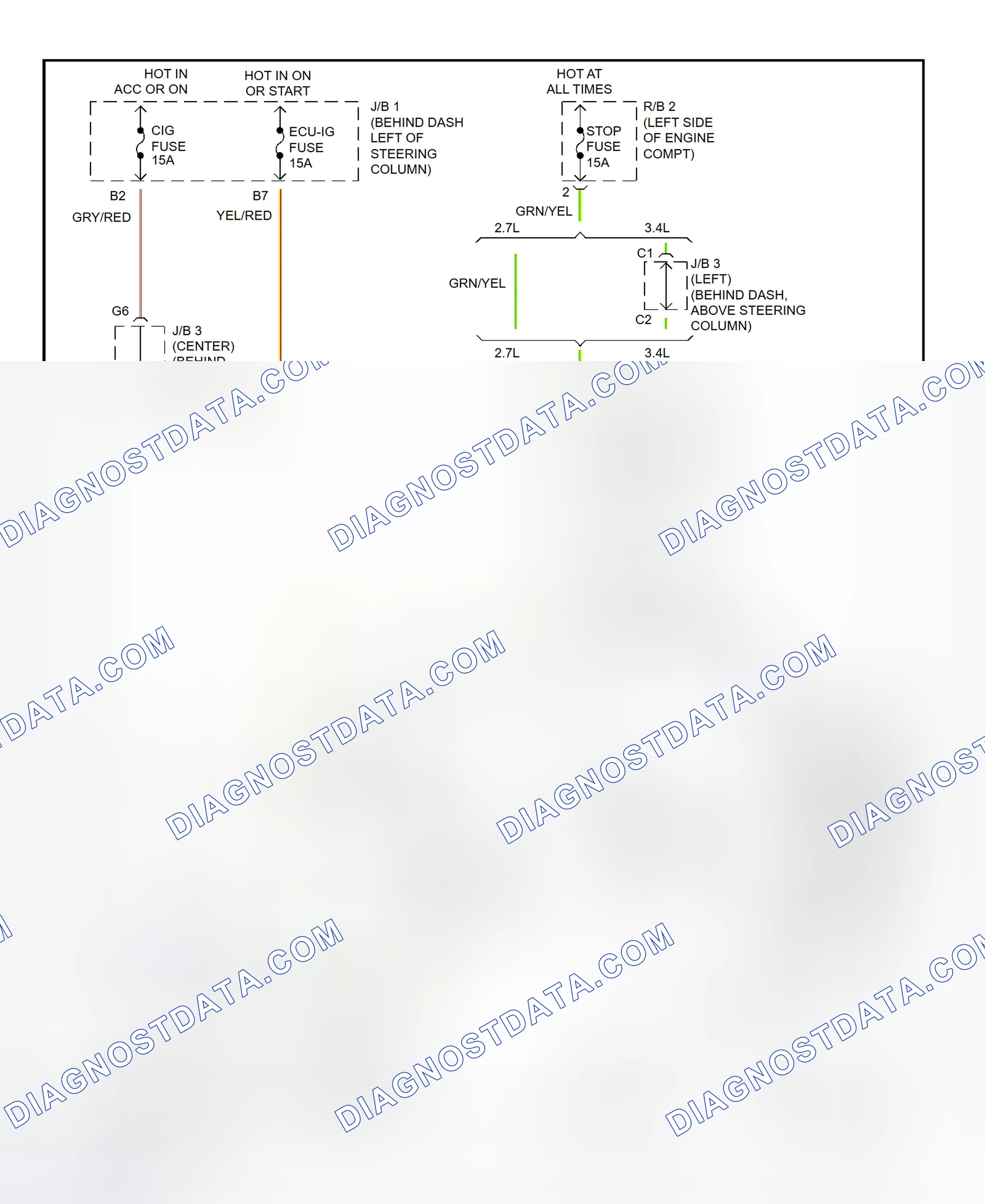 Scheme 168: Shift Lock System Wiring Diagram (Toyota Tacoma - Floor Shift)