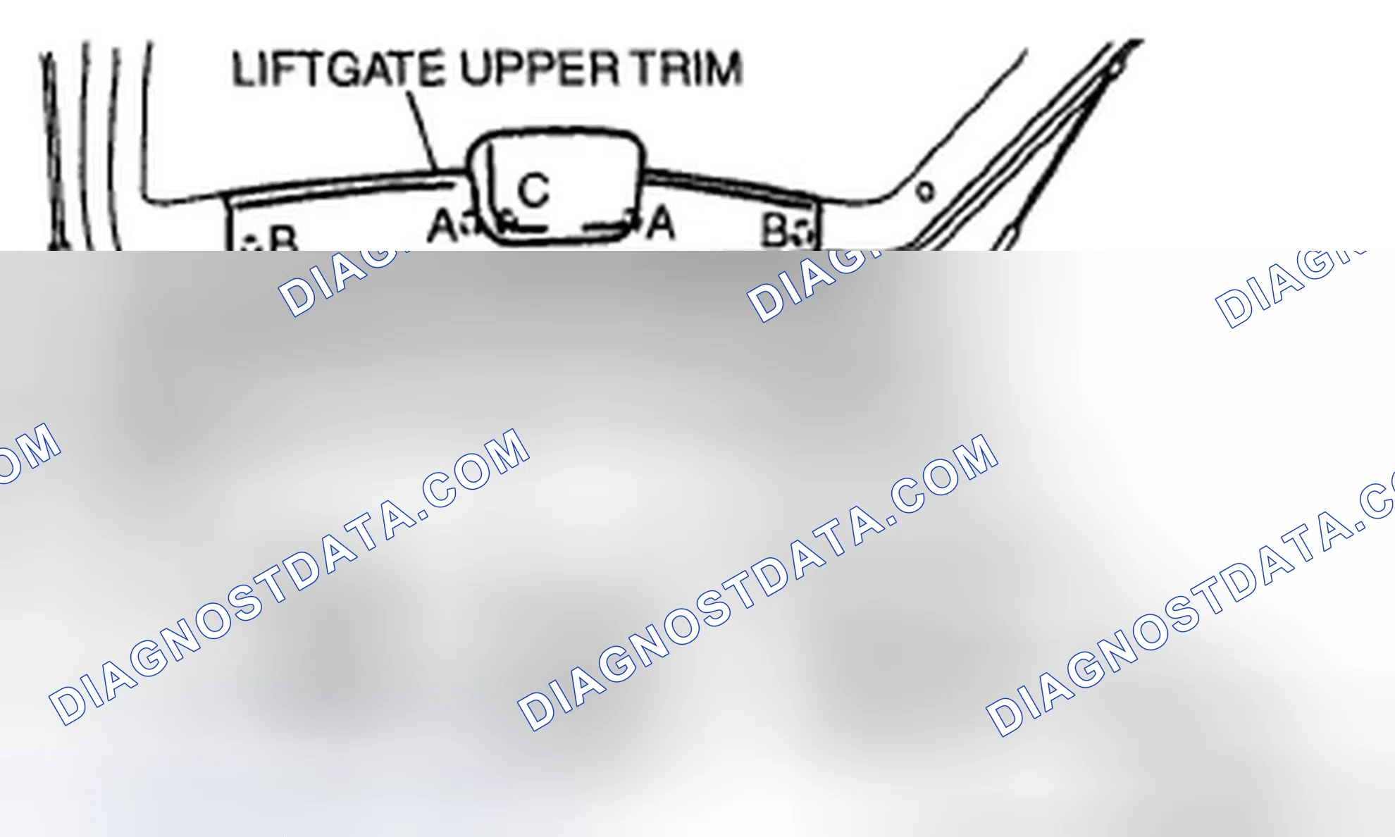 Scheme 53: LIFTGATE UPPER TRIM REMOVAL/INSTALLATION