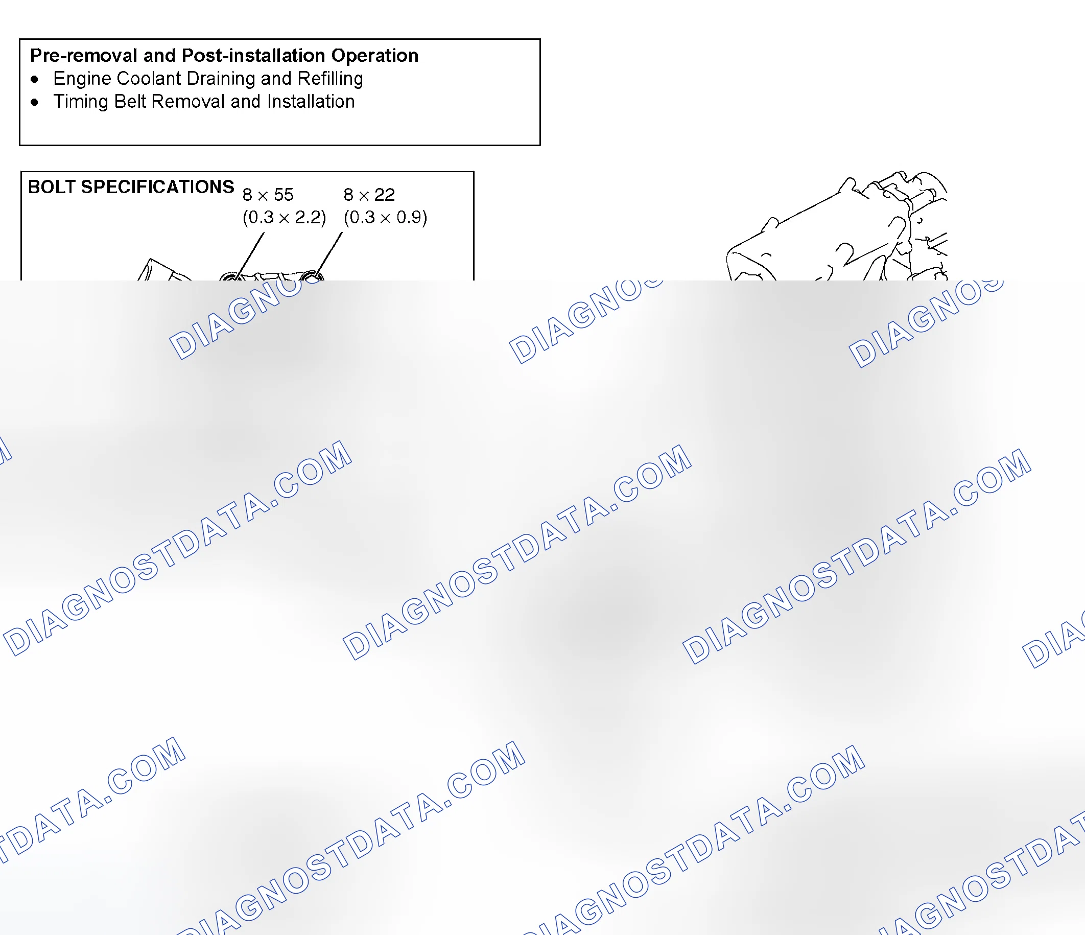 Scheme 19: REMOVAL AND INSTALLATION < 2.4L ENGINE >