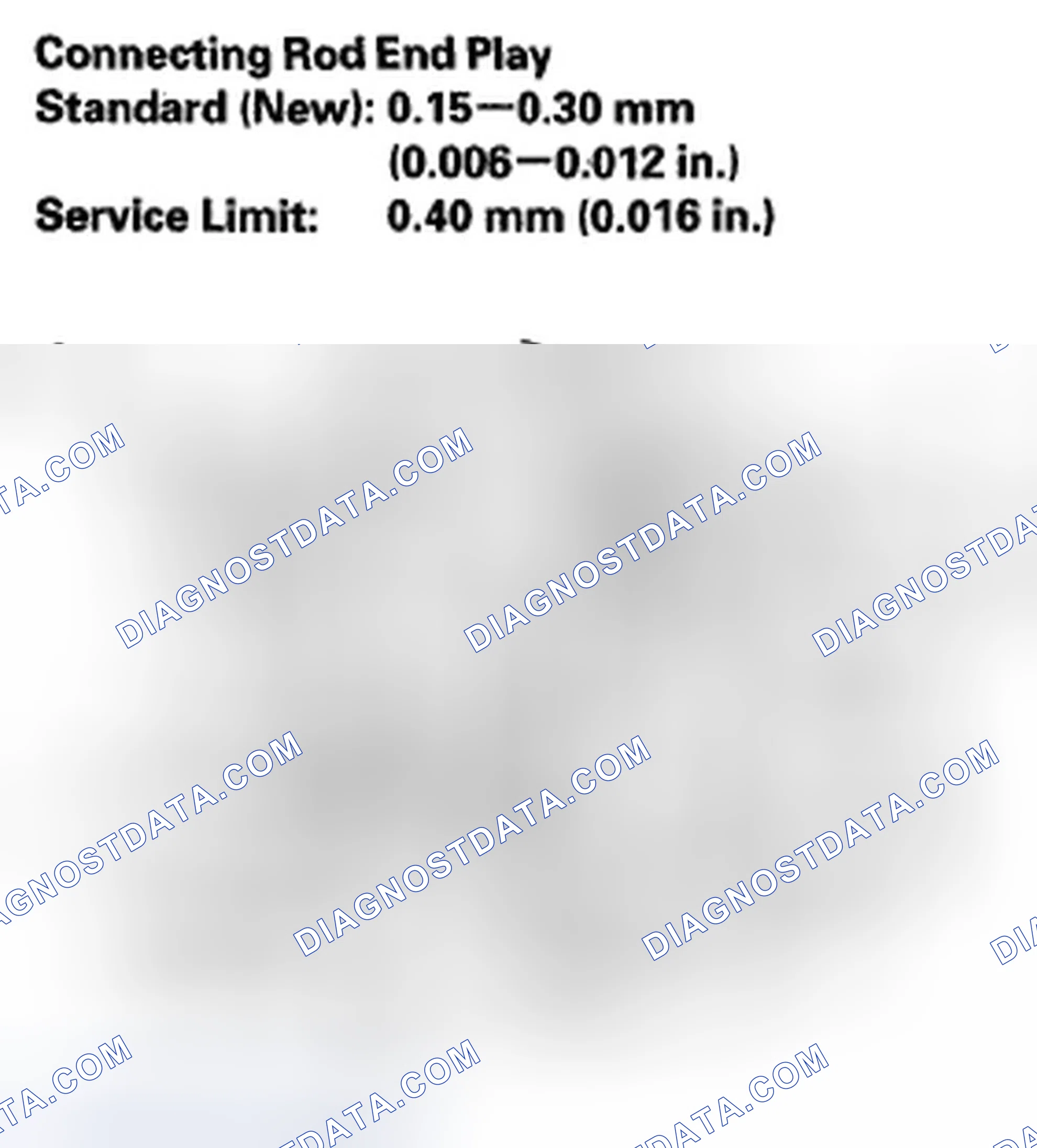 Scheme 656: Connecting Rod and Crankshaft End Play Inspection