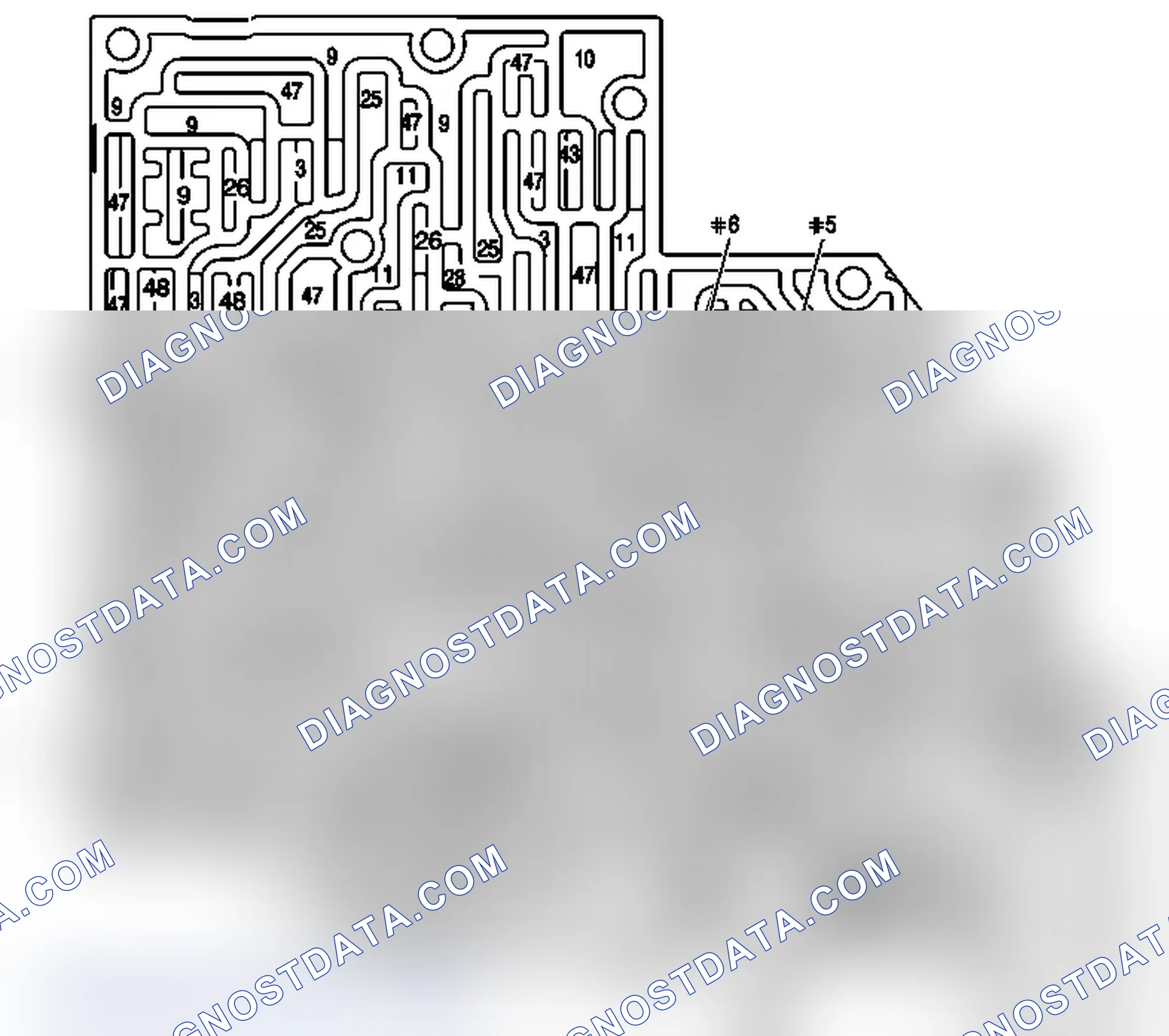 Scheme 30: Control Valve Body Fluid Passages (Case Side)