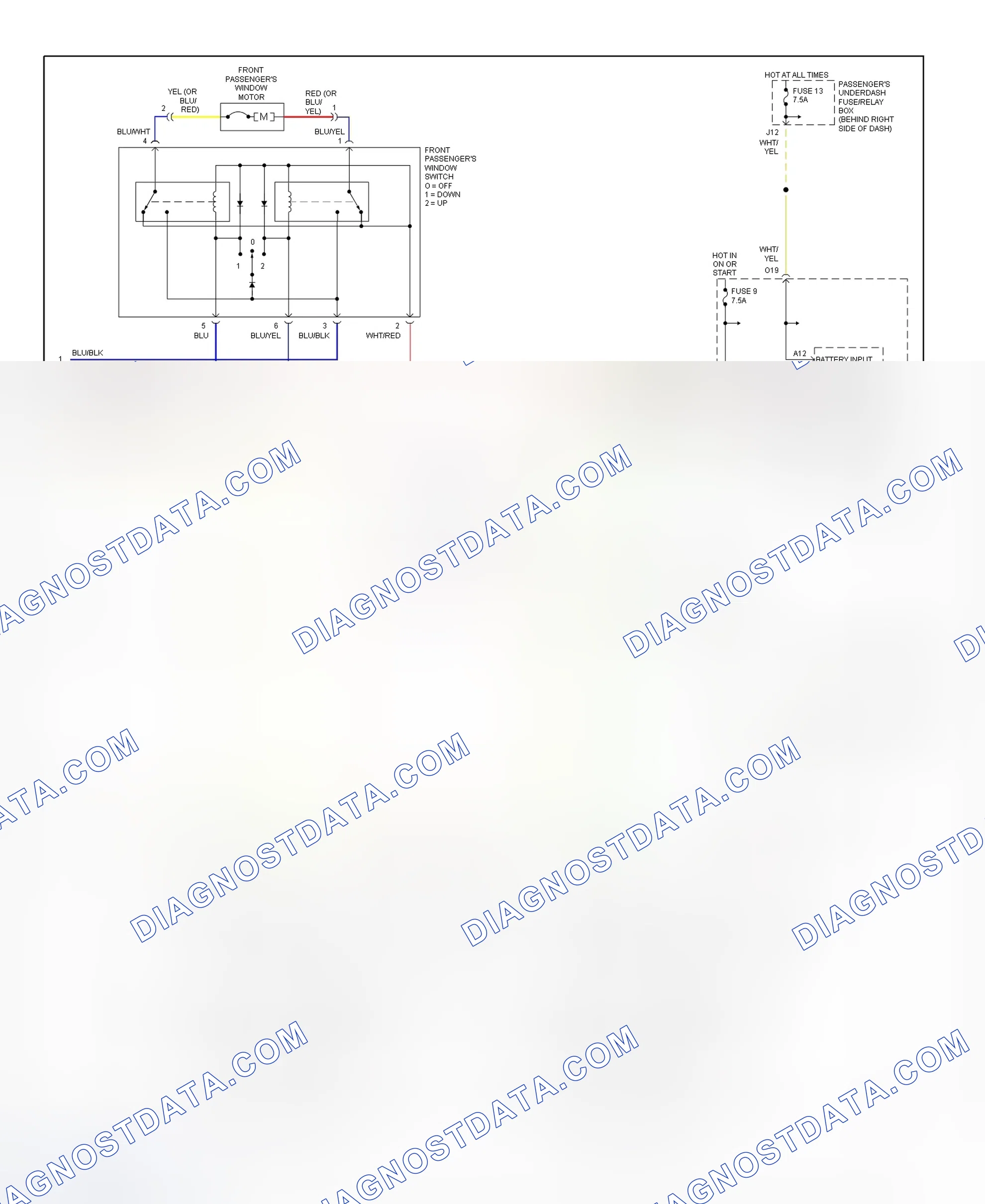 Fig. 15: Power Windows System Schematic (Accord - 2 Of 2)