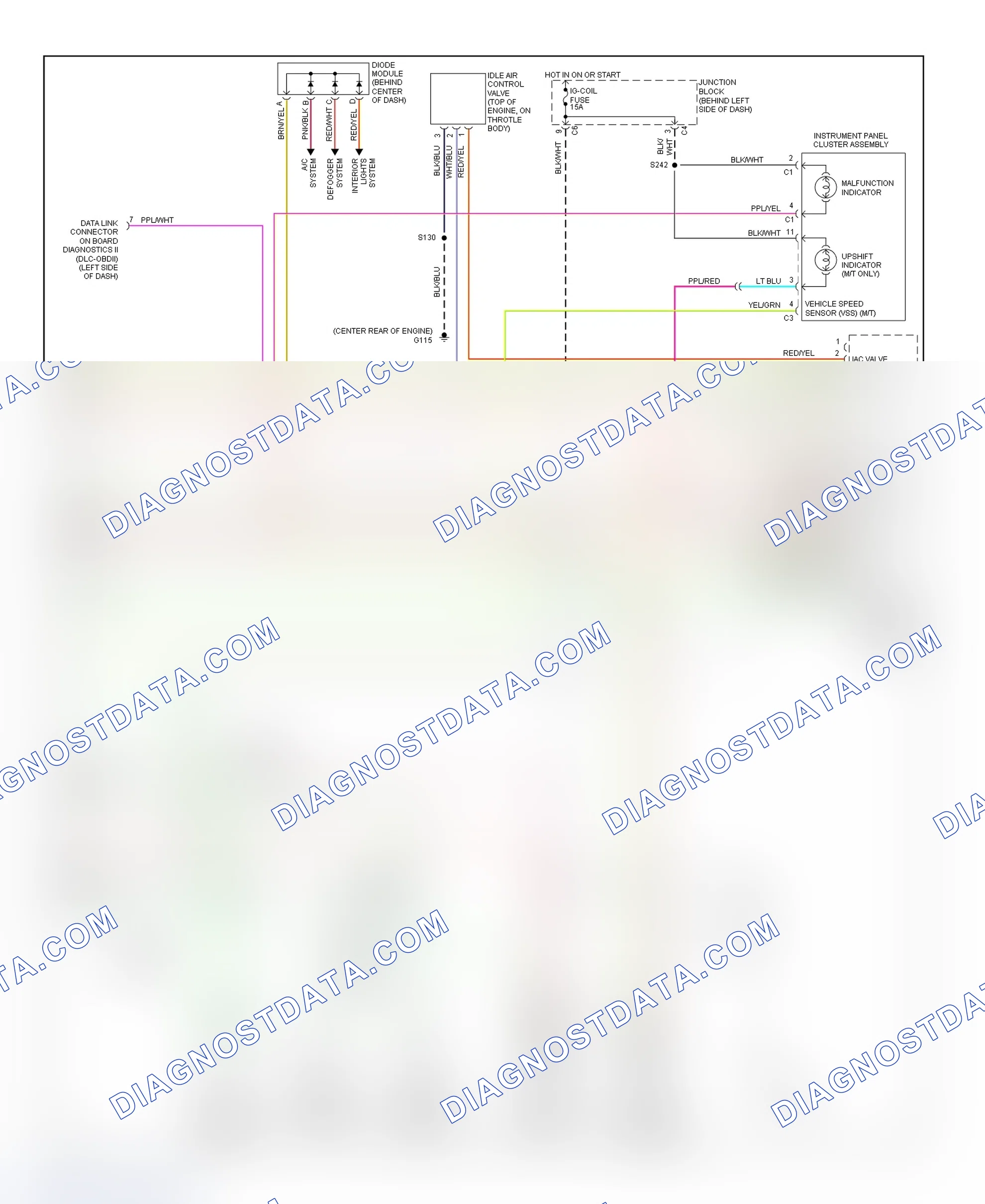 Scheme 145: PCM Wiring Diagram (Metro & Firefly (Canadian) - 1.3L - 3 Of 3)
