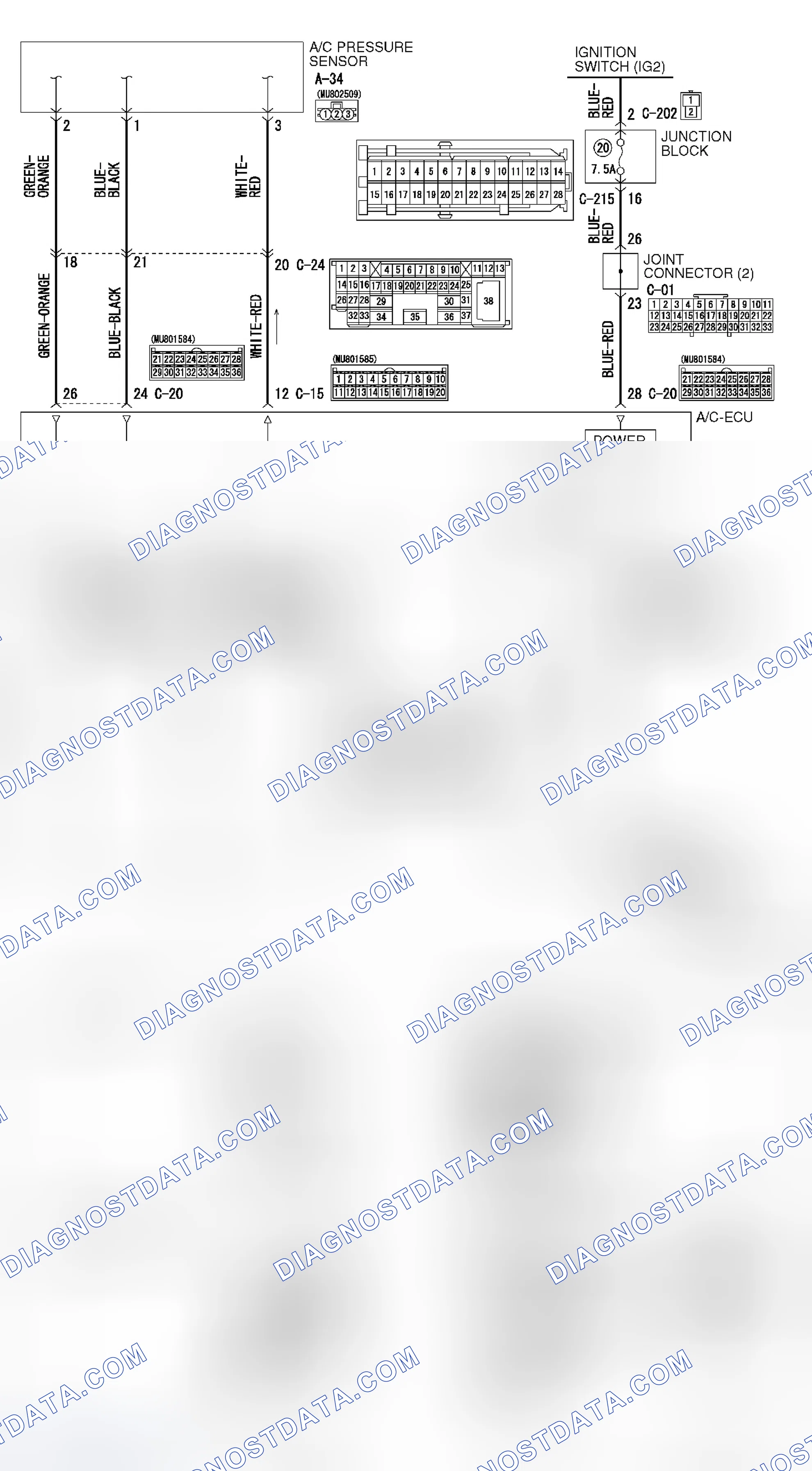 Scheme 107: DTC B1045: AIR MIXING DAMPER CONTROL MOTOR AND POTENTIOMETER (ACTIVATING SYSTEM FAILURE)