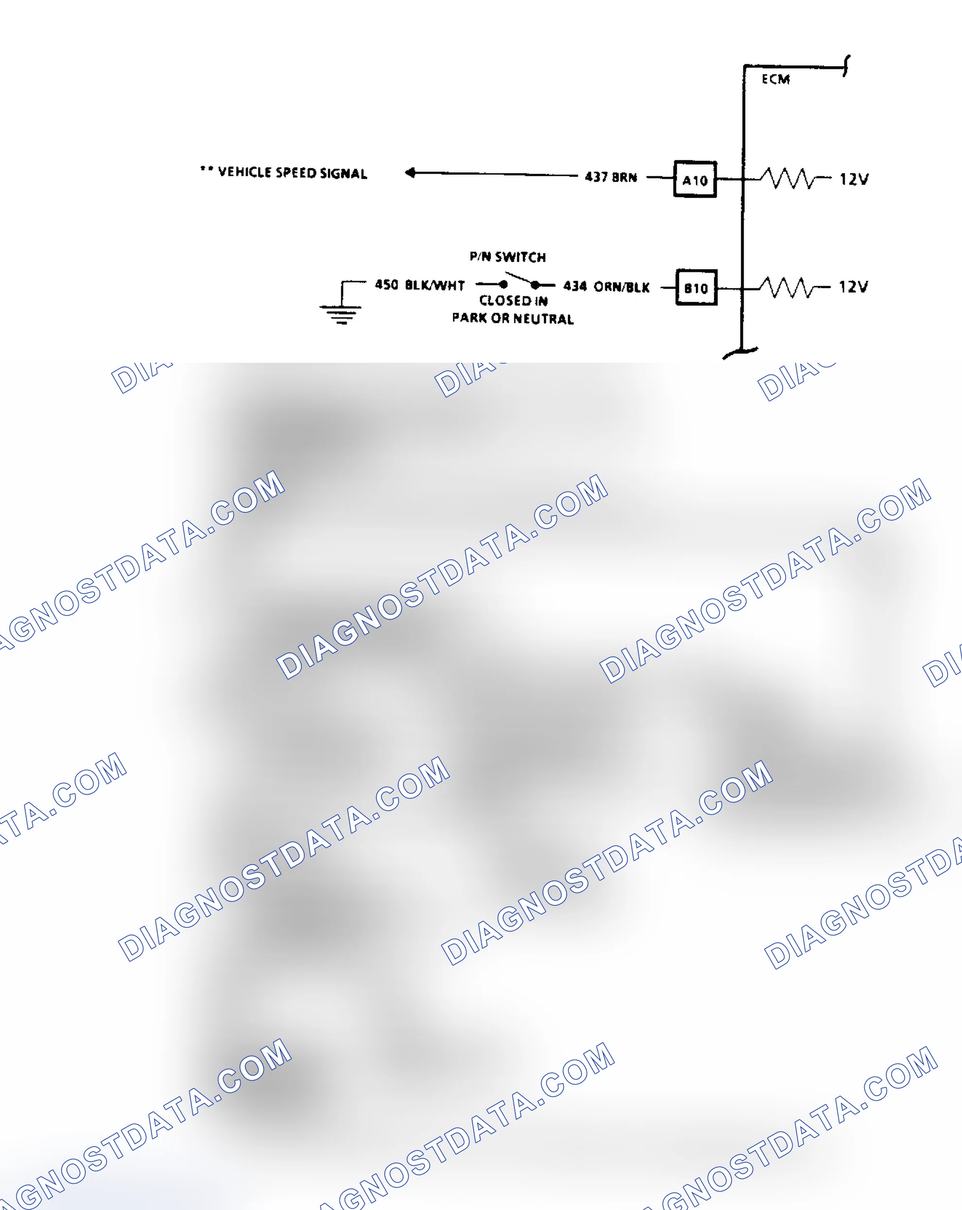 Scheme 60: Code 24: Vehicle Speed Sensor (Except 3.1L)