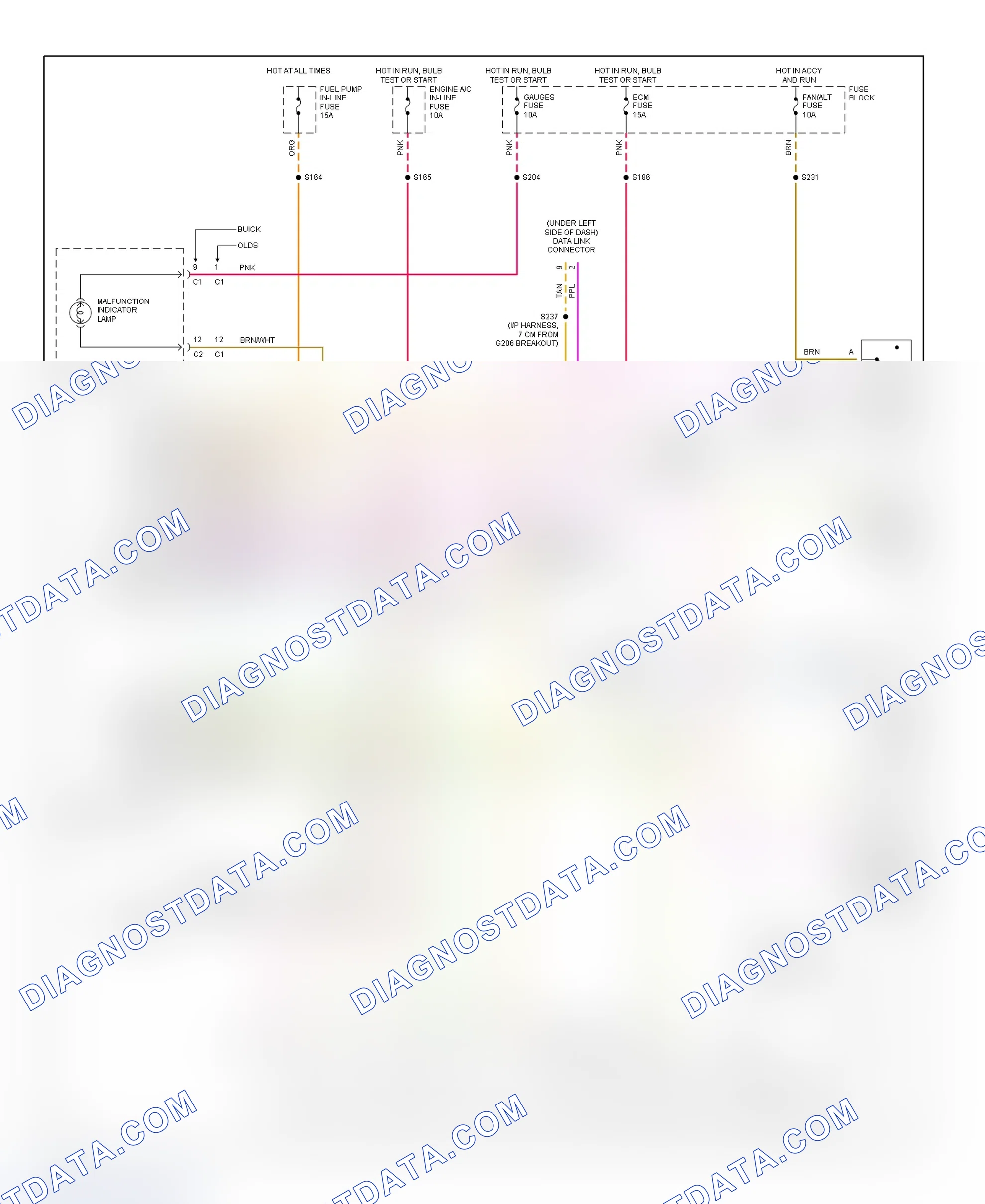 Scheme 64: 1996 "A" Body - 3.1L (Century & Ciera) Wiring Diagram