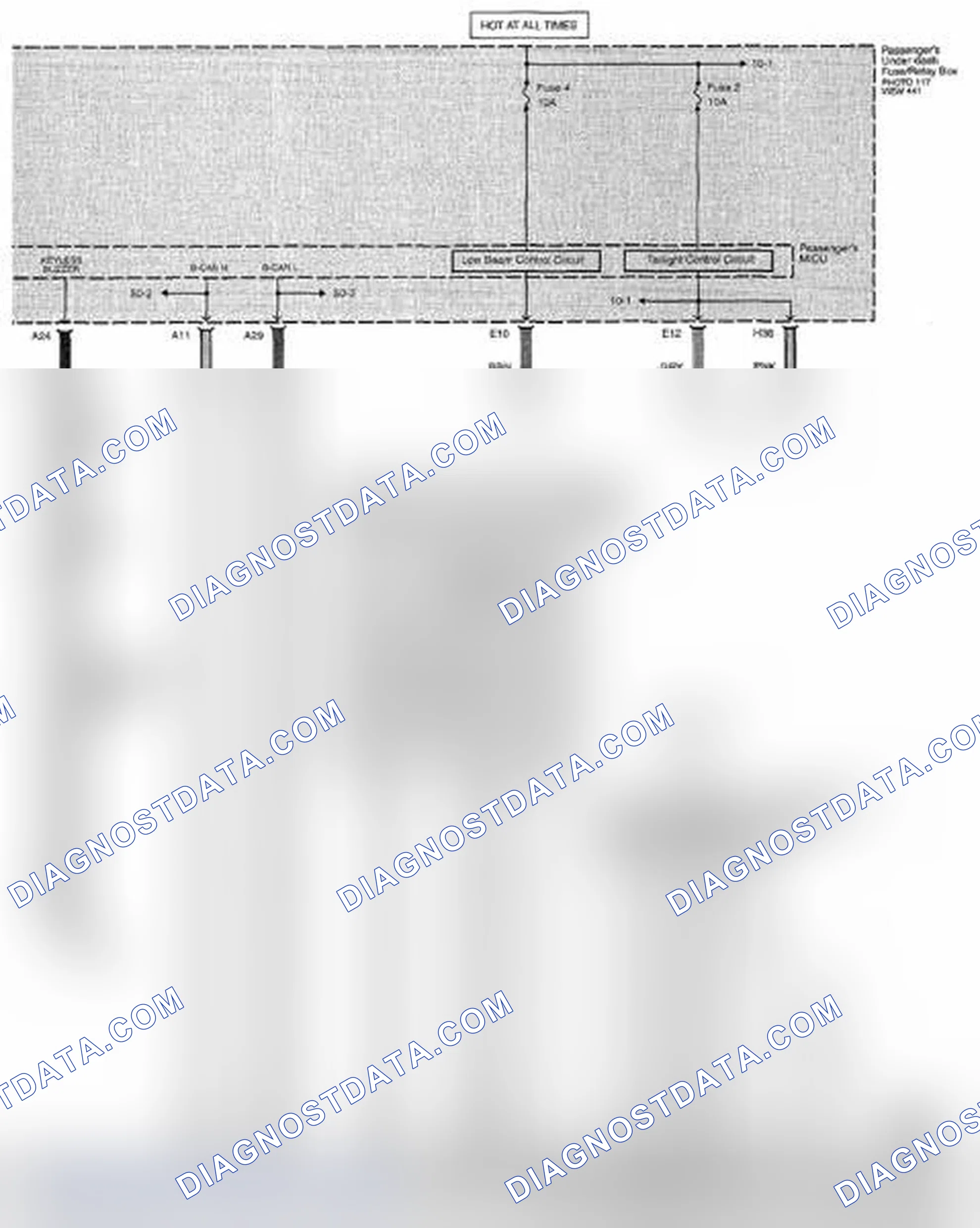 Scheme 279: Keyless Entry System/Power Door Lock System/Security System Circuit Diagram (Page 130-6)