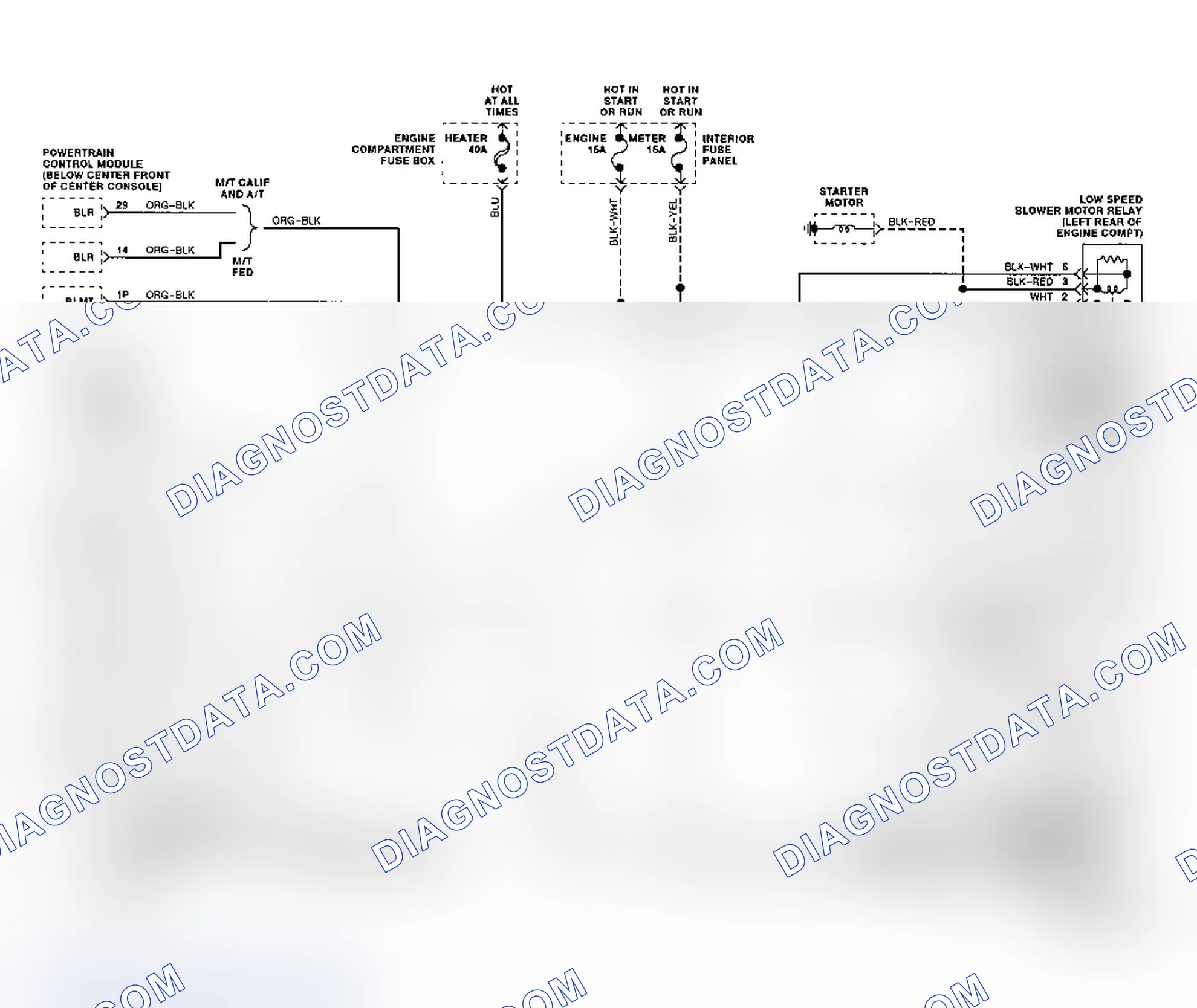 Scheme 301: Code 72 Schematic ("C" & "K" Series Diesel) VSS Circuit Loss Transmission Output Signal
