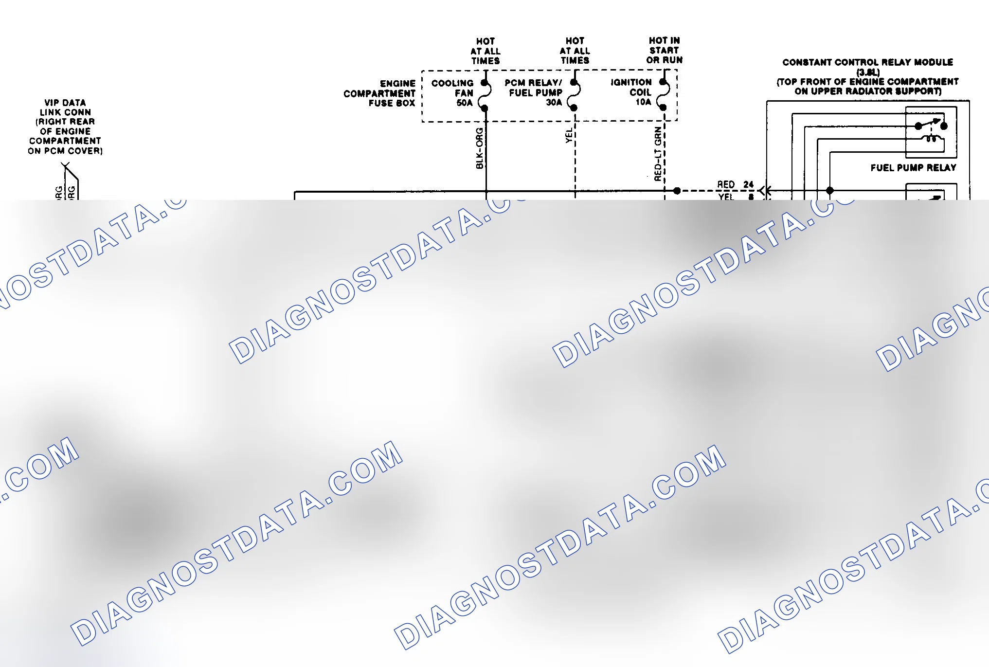 Scheme 10: Electric Cooling Fan Wiring Diagram (Sable 3.8L & Taurus 3.8L)