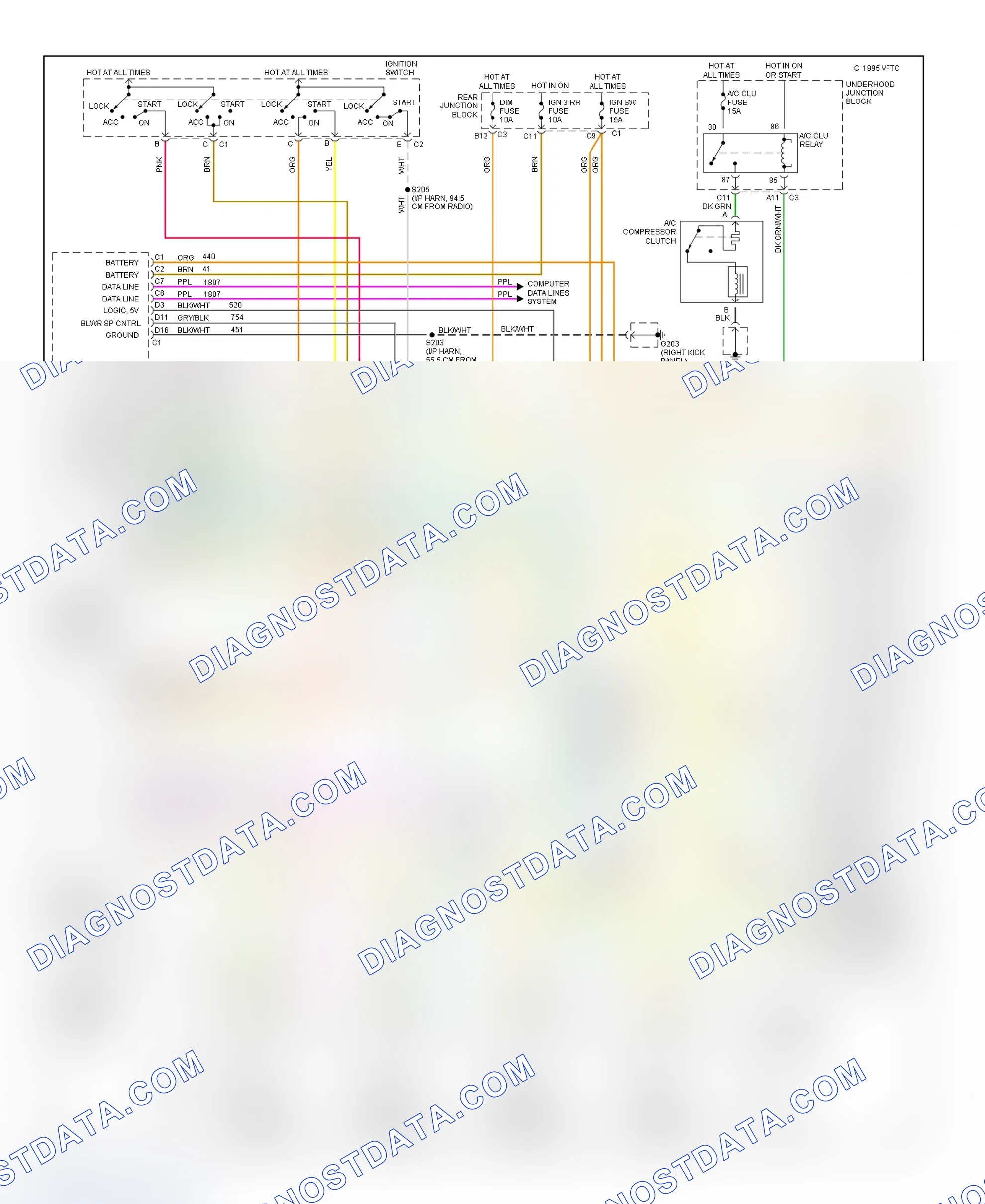 Scheme 22: Automatic A/C-Heater System Wiring Diagram (Seville - 1 Of 2)