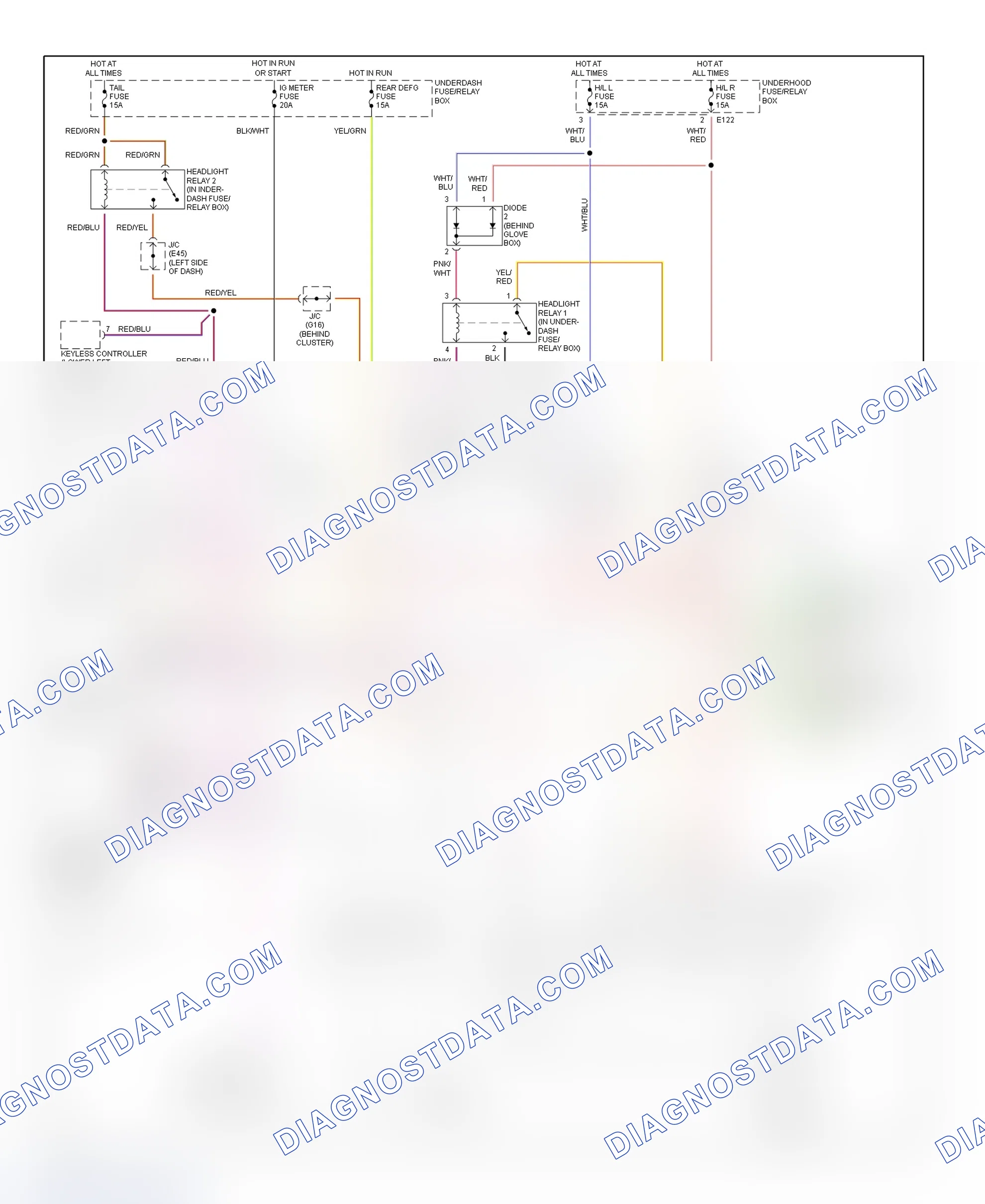 Scheme 2: Headlight System Wiring Diagram (Grand Vitara)