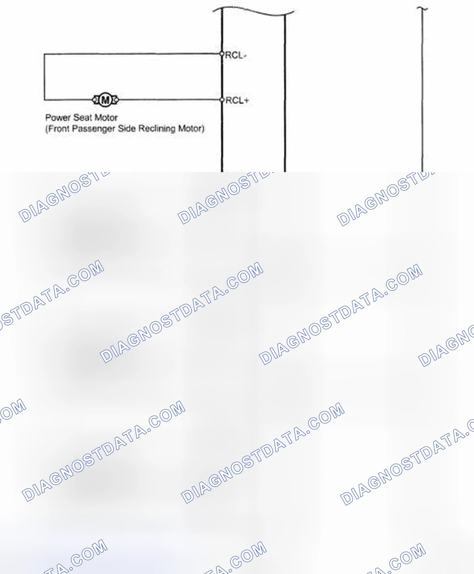 Fig. 16: Front Power Seat With Front Power Seat Switch - Wiring Diagram For Front Passenger Side (2 Of 2)