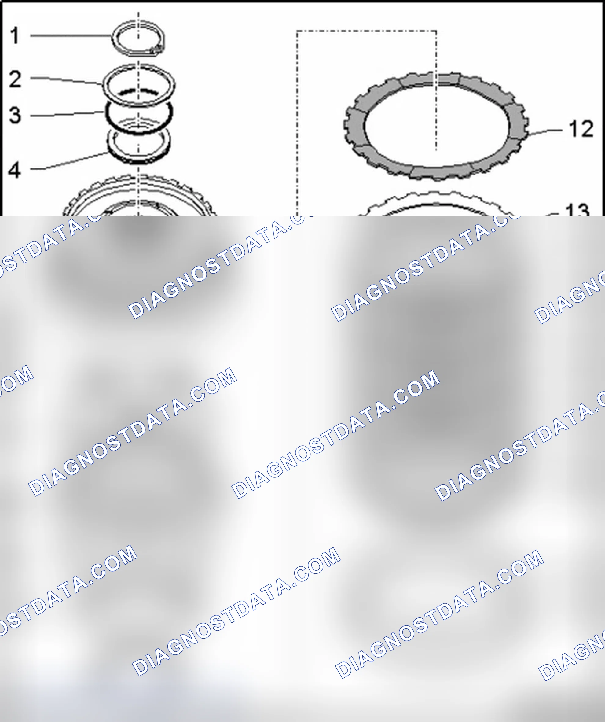 Scheme 1167: Clutch "A" , component overview