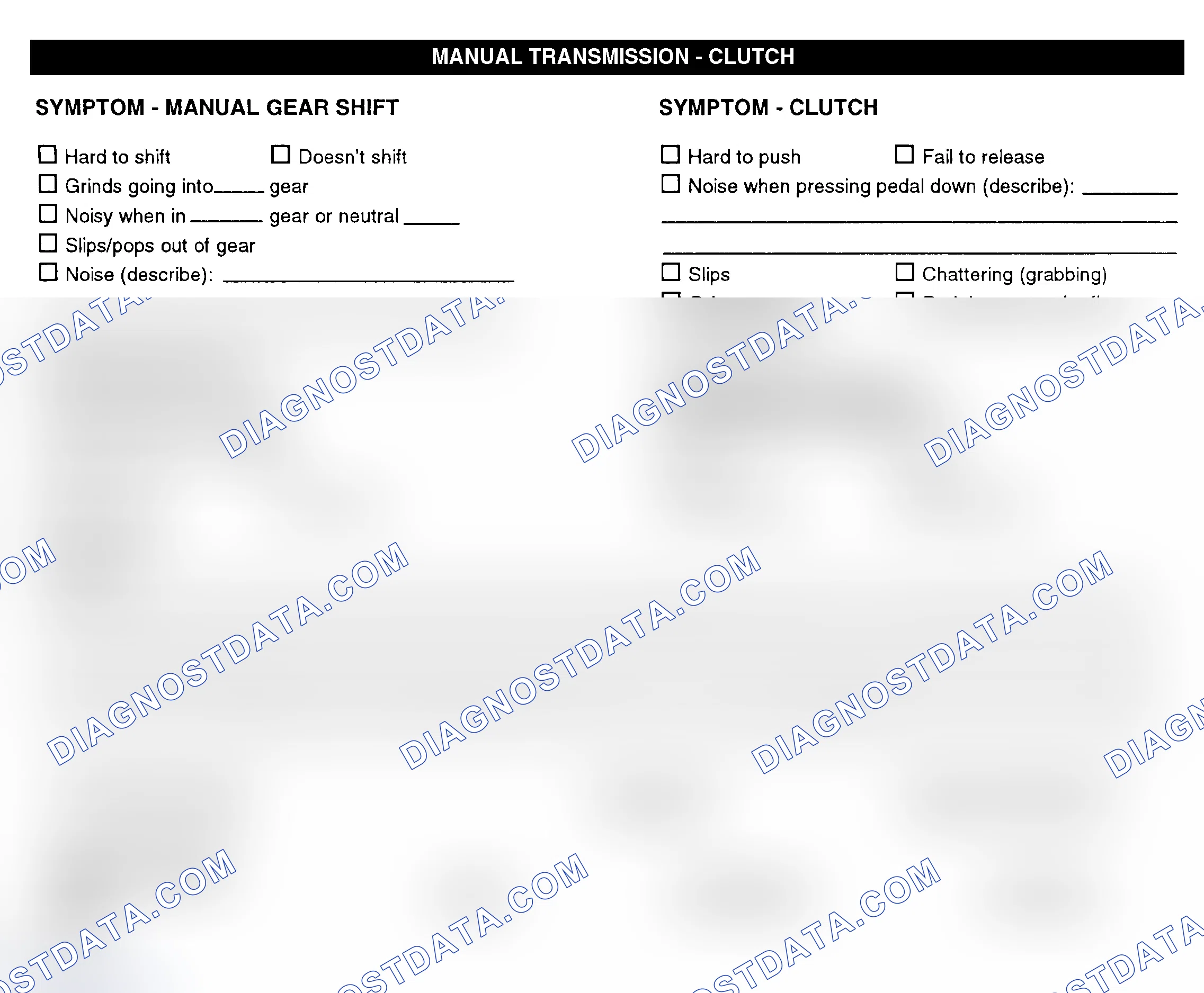 Scheme 10: Manual Transmission & Clutch