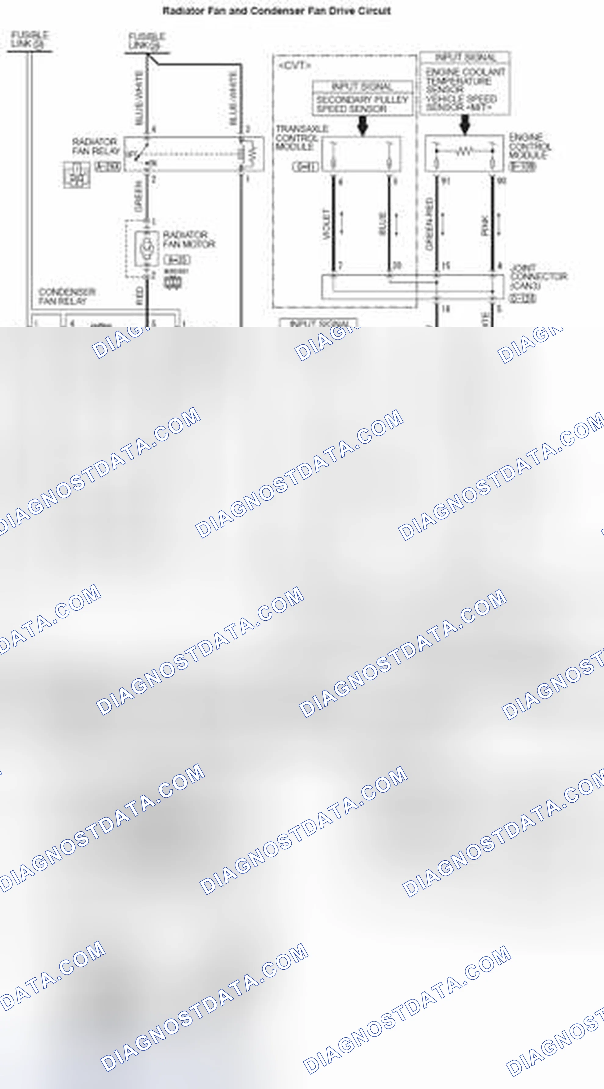 Scheme 5: Inspection Procedure 3: Radiator Fan And Condenser Fan Do Not Operate - 2.0L ENGINE Non-Turbo, 2.4L