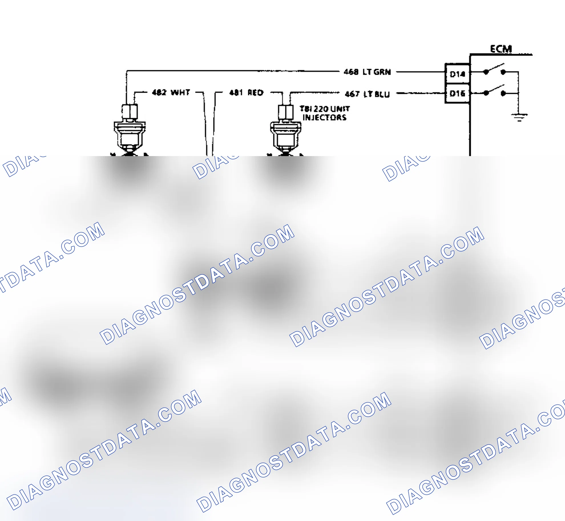 Scheme 2: HEI Ignition & Injector Circuits (2.8L, 4.3L TBI, 5.0L, 5.7L & 7.4L Without 4L80-E Transmission)