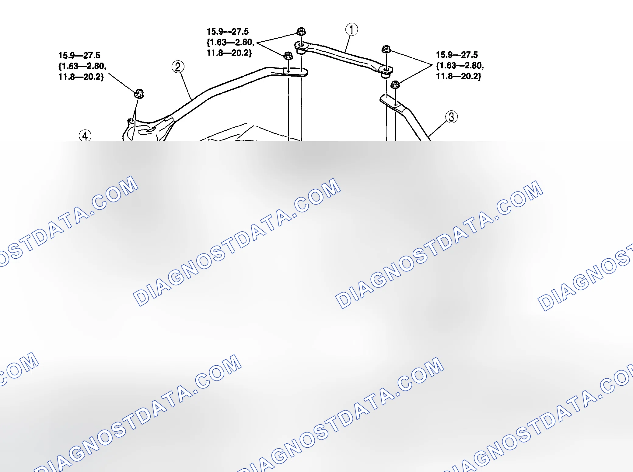 Scheme 36: FRONT SUSPENSION TOWER BAR REMOVAL/INSTALLATION
