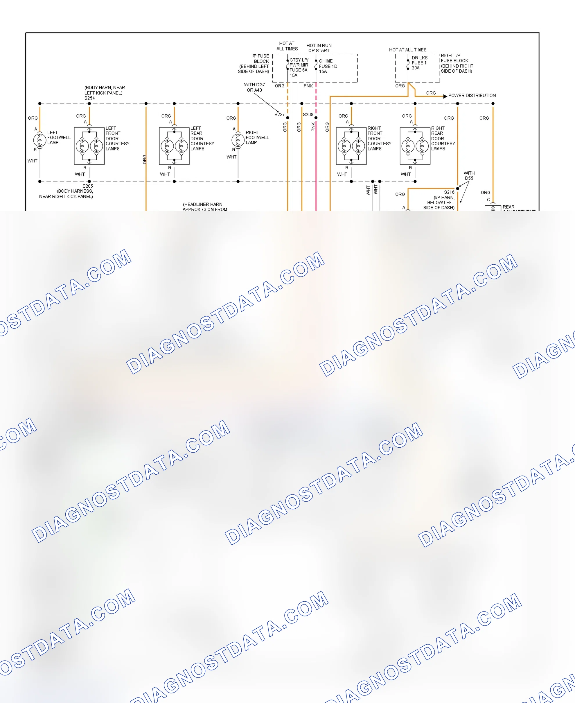 Scheme 33: Illumination/Interior Lights Wiring Diagram (Eighty Eight & LSS - 1 Of 2 )