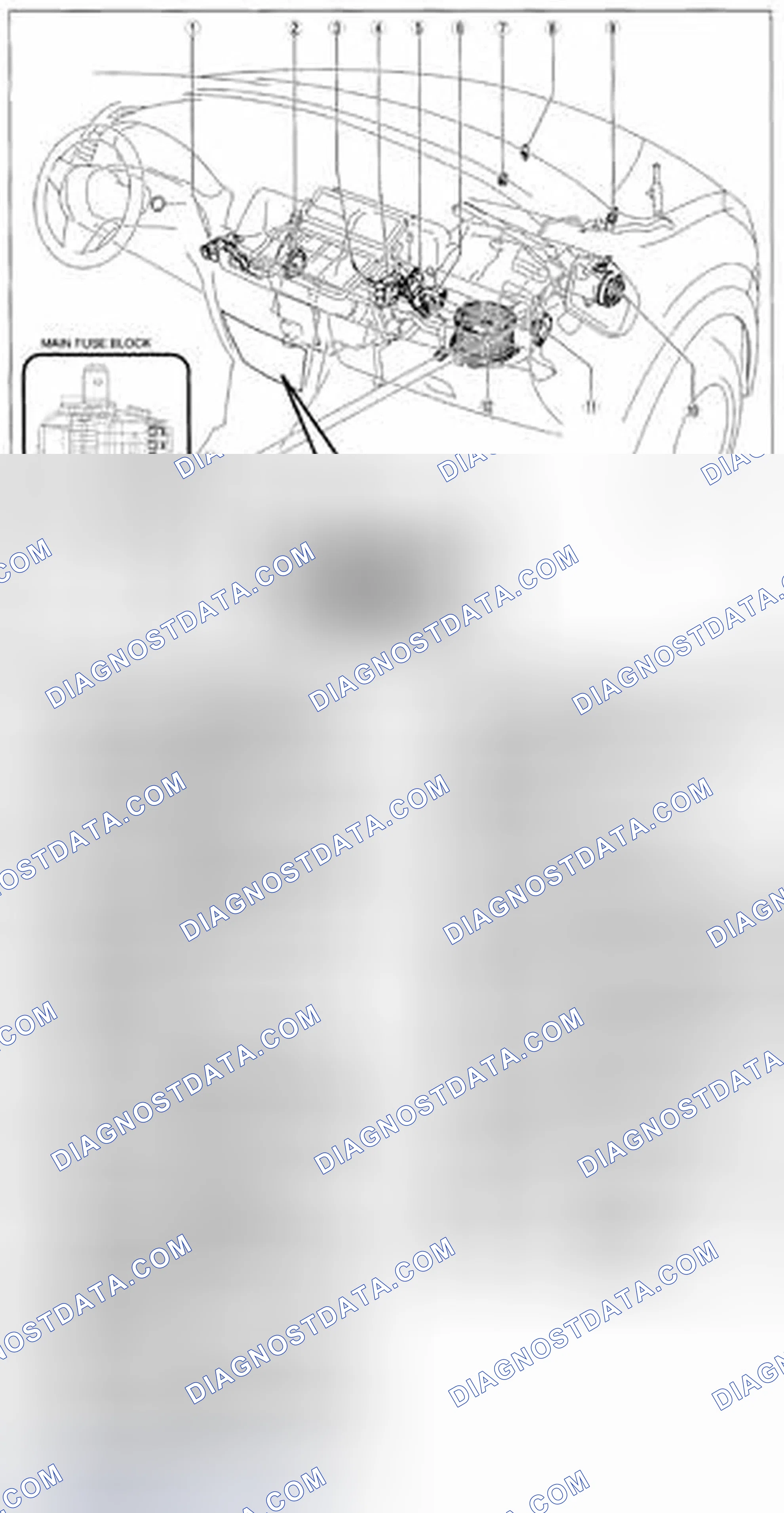 Scheme 1: HVAC Control System Components Location (Full-Auto Air Conditioner)