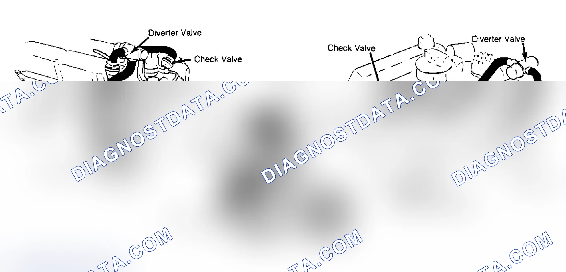 Fig. 3: Three Different Types of Air Injection Systems Used (V8 Engines) Air injection systems may vary according to equipment.