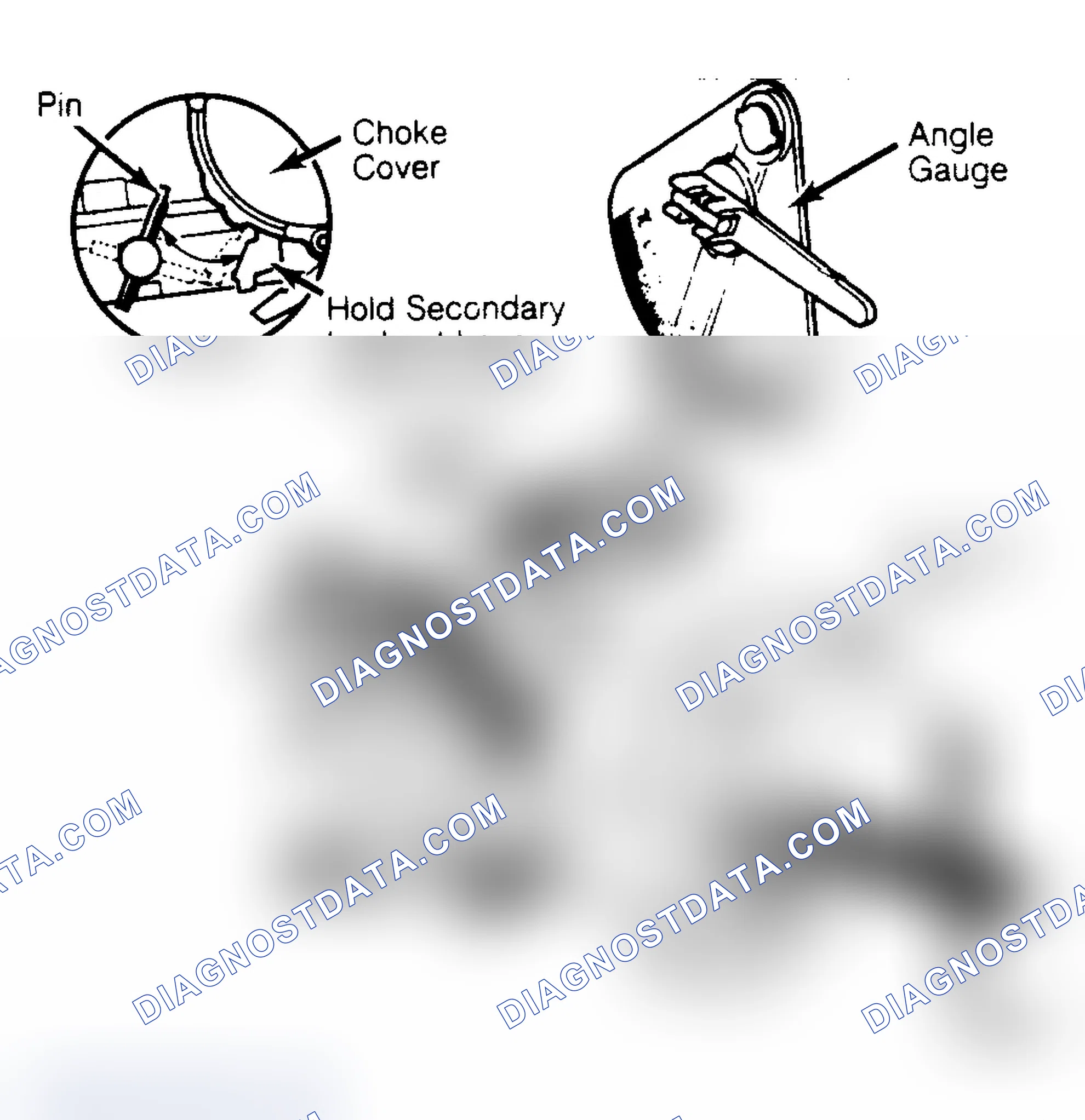 Scheme 16: Choke Unloader Adjustment Bend tang to adjust.