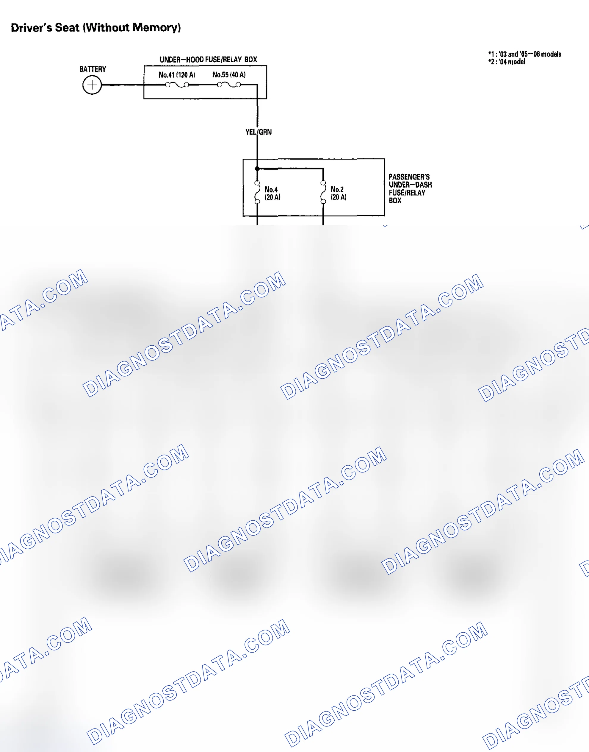 Scheme 75: Driver's Seat (Without Memory)