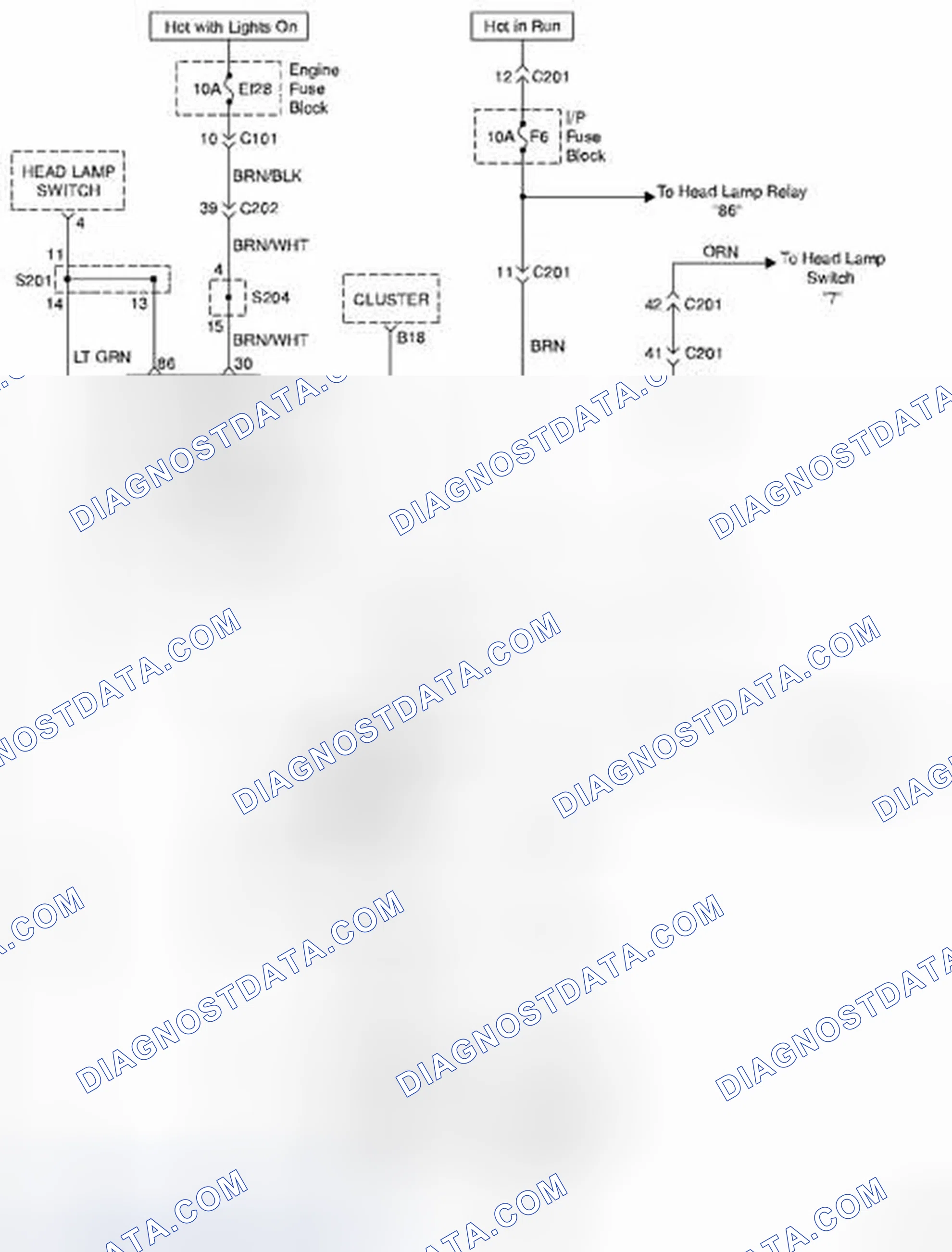 Scheme 7: Daytime Running Lamps Circuit Diagram
