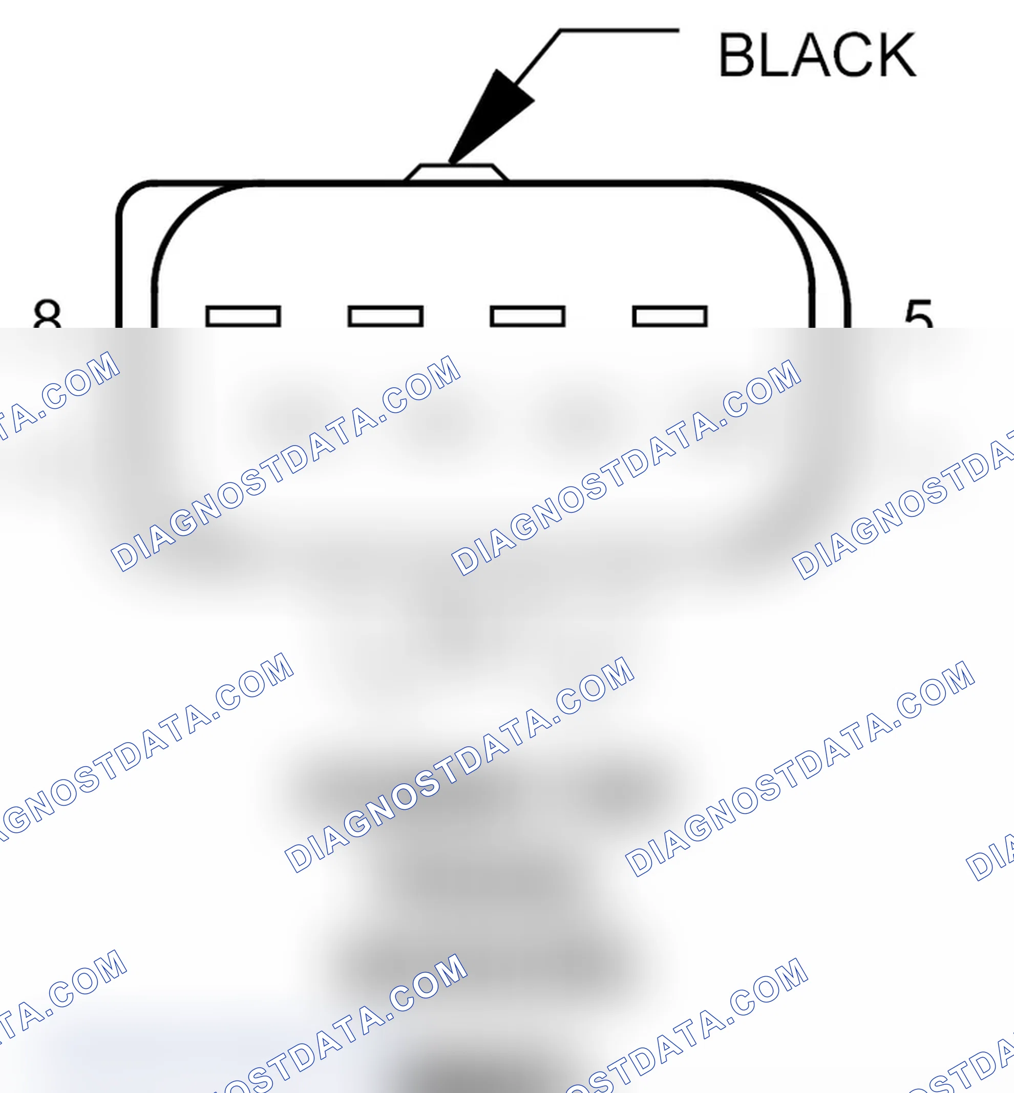 Scheme 191: Power Top Travel Sensors (Roadster (Convertible)) Connector End View