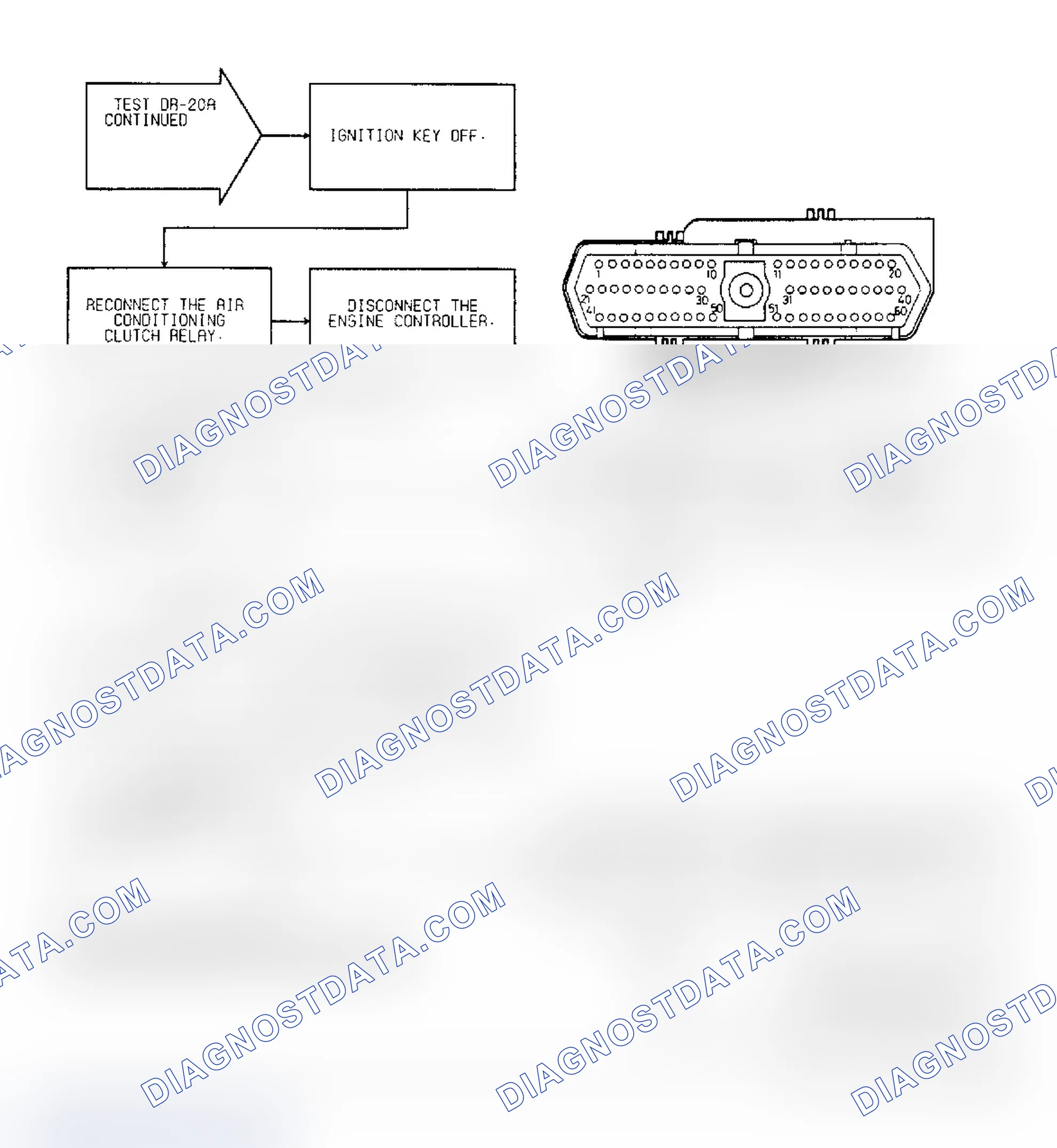 Scheme 126: Test DR-20A, Code 33: (2 of 2) A/C Clutch Relay Circuit