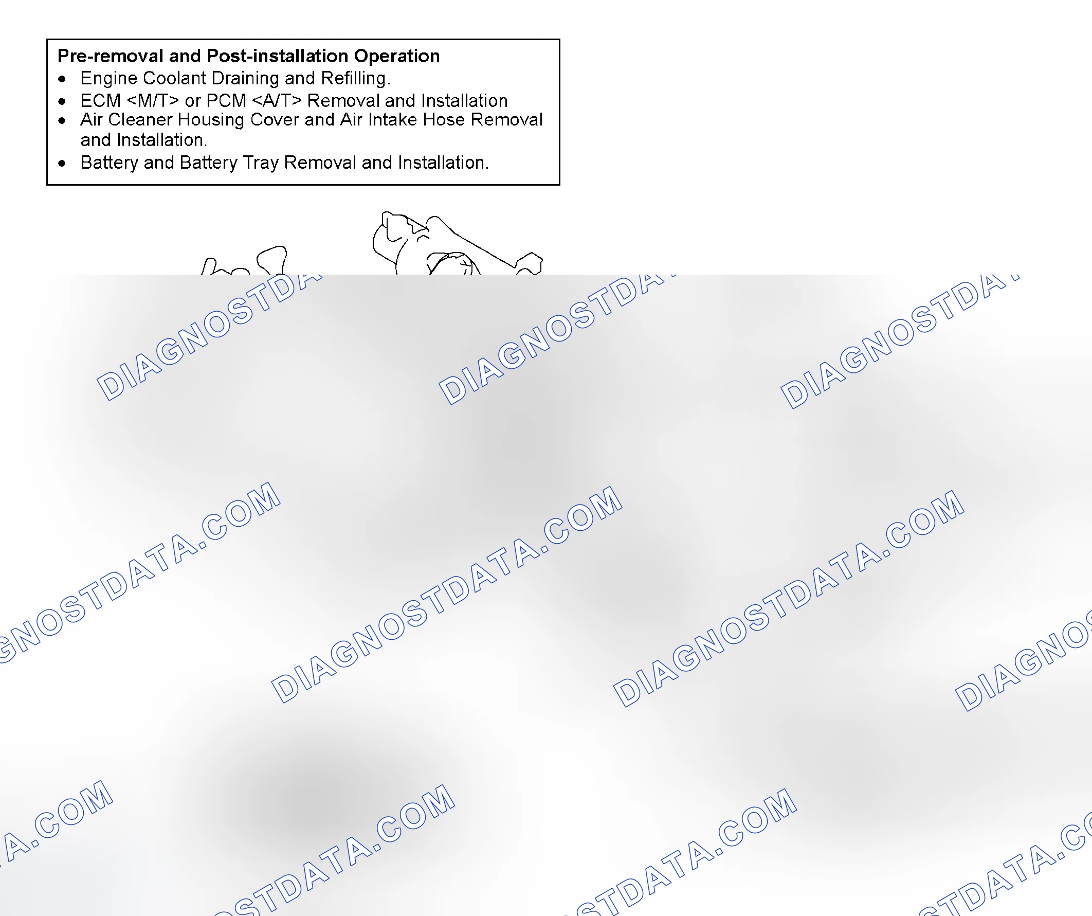 Scheme 35: REMOVAL AND INSTALLATION < 2.4L ENGINE >
