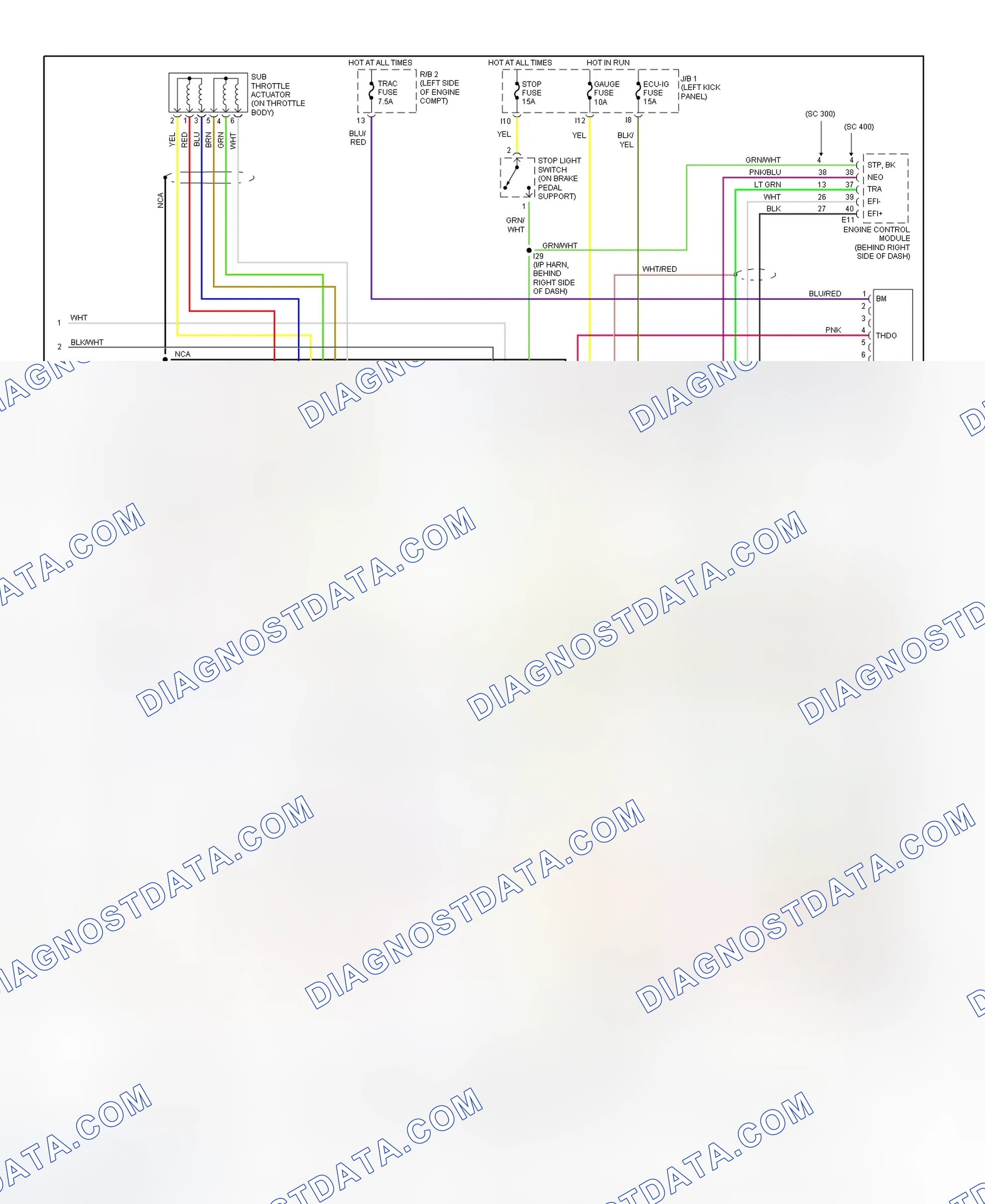 Scheme 42: Anti-Lock Brake System (ABS) (1997 SC300 & SC400 With Traction Control - 2 Of 2) Wiring Diagram