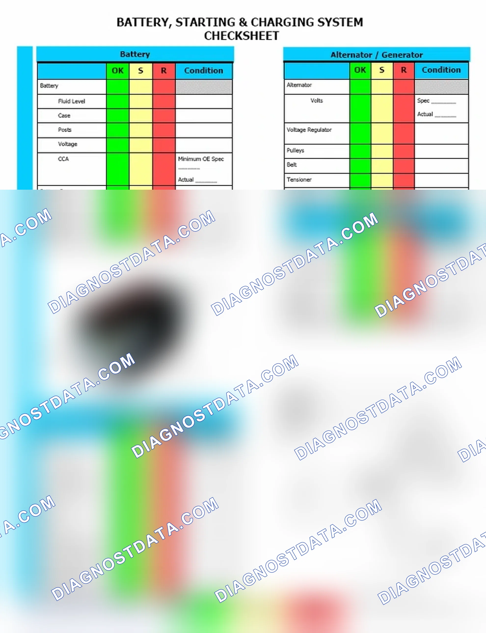 Scheme 4: Battery, Starting & Charging System Checksheet (2 Of 2)