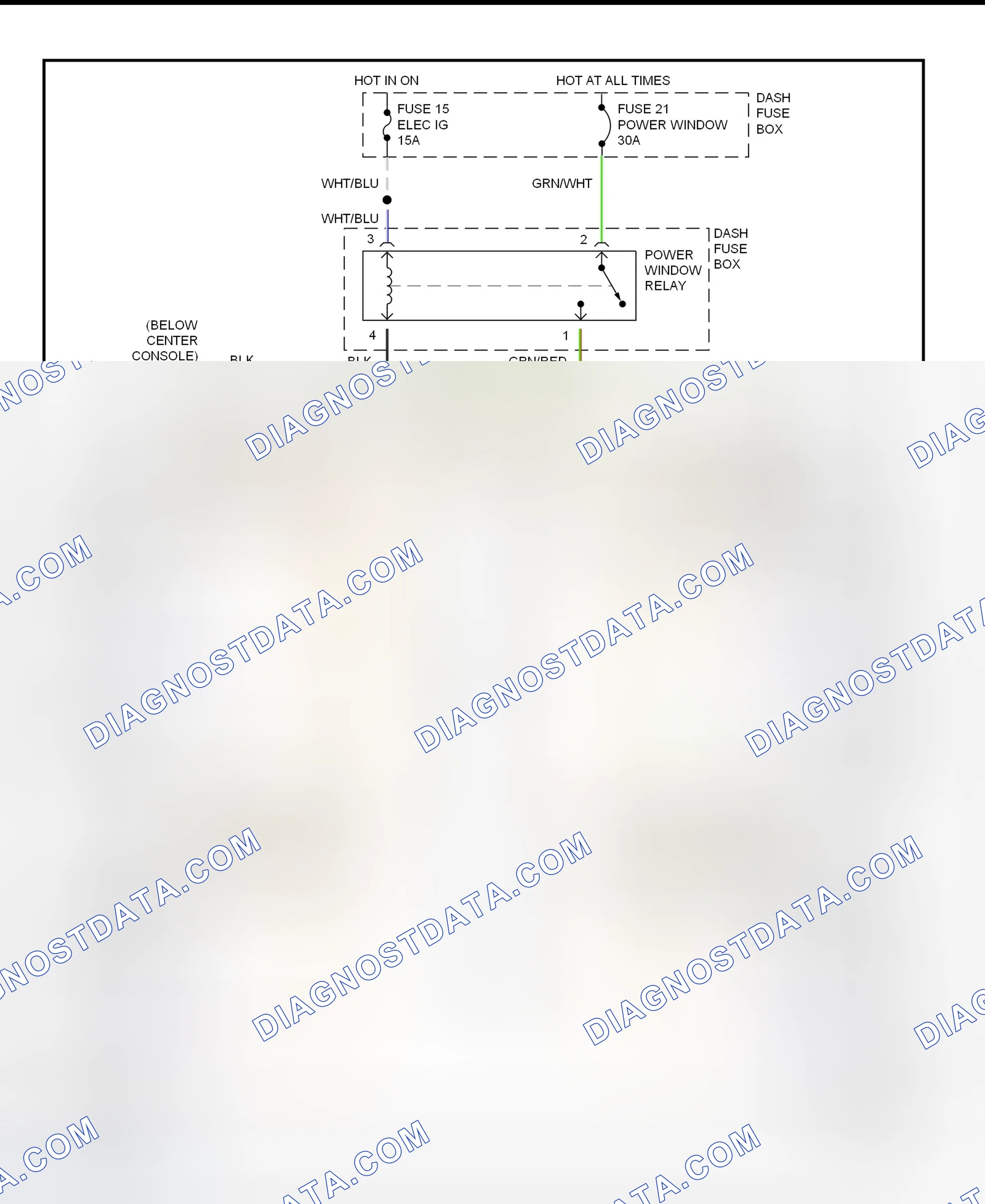Scheme 3: Power Window System Wiring Diagram (Honda Passport)