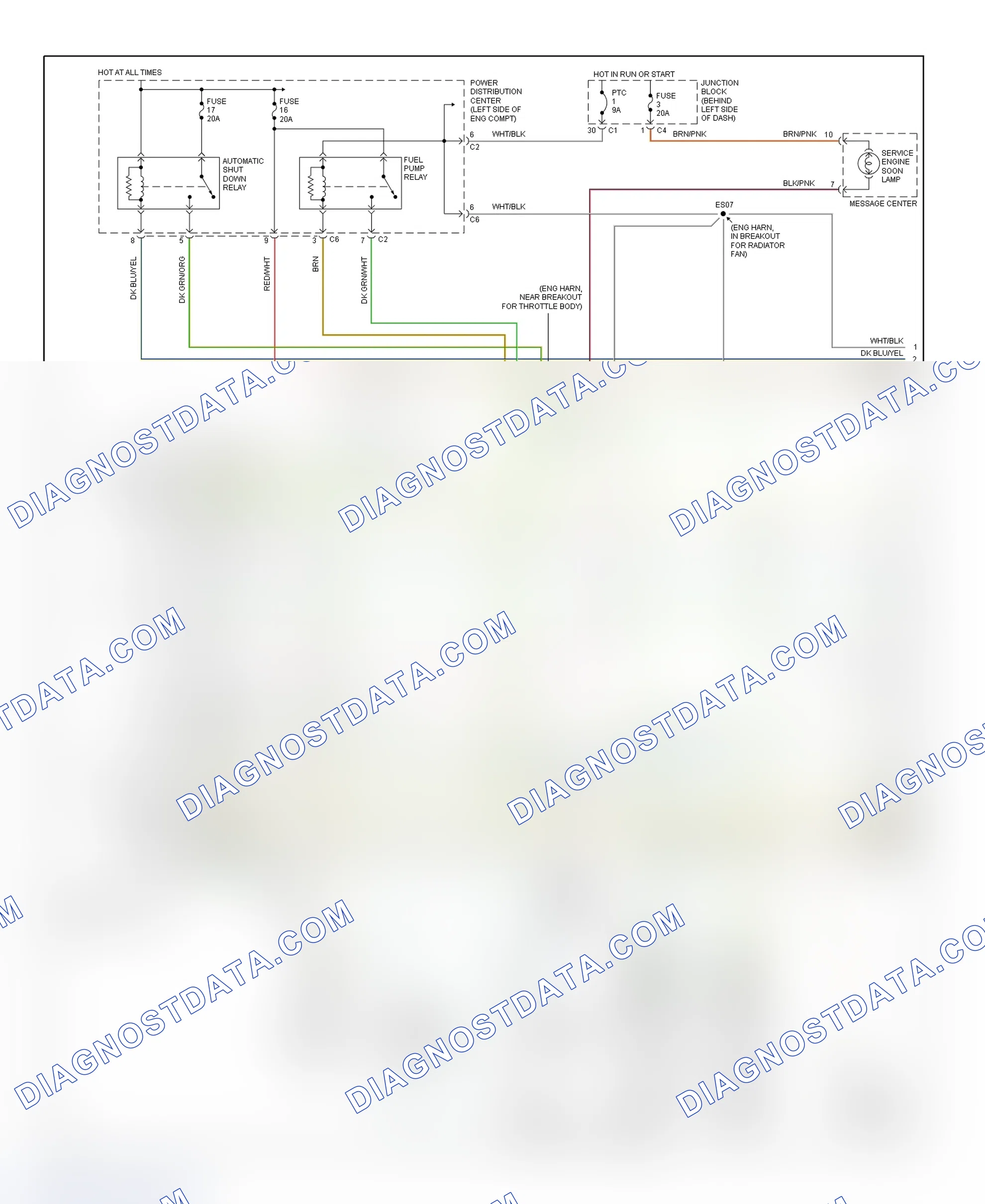 Scheme 10: PCM Wiring Diagram (Caravan & Voyager - 2.4L - 1 Of 3)