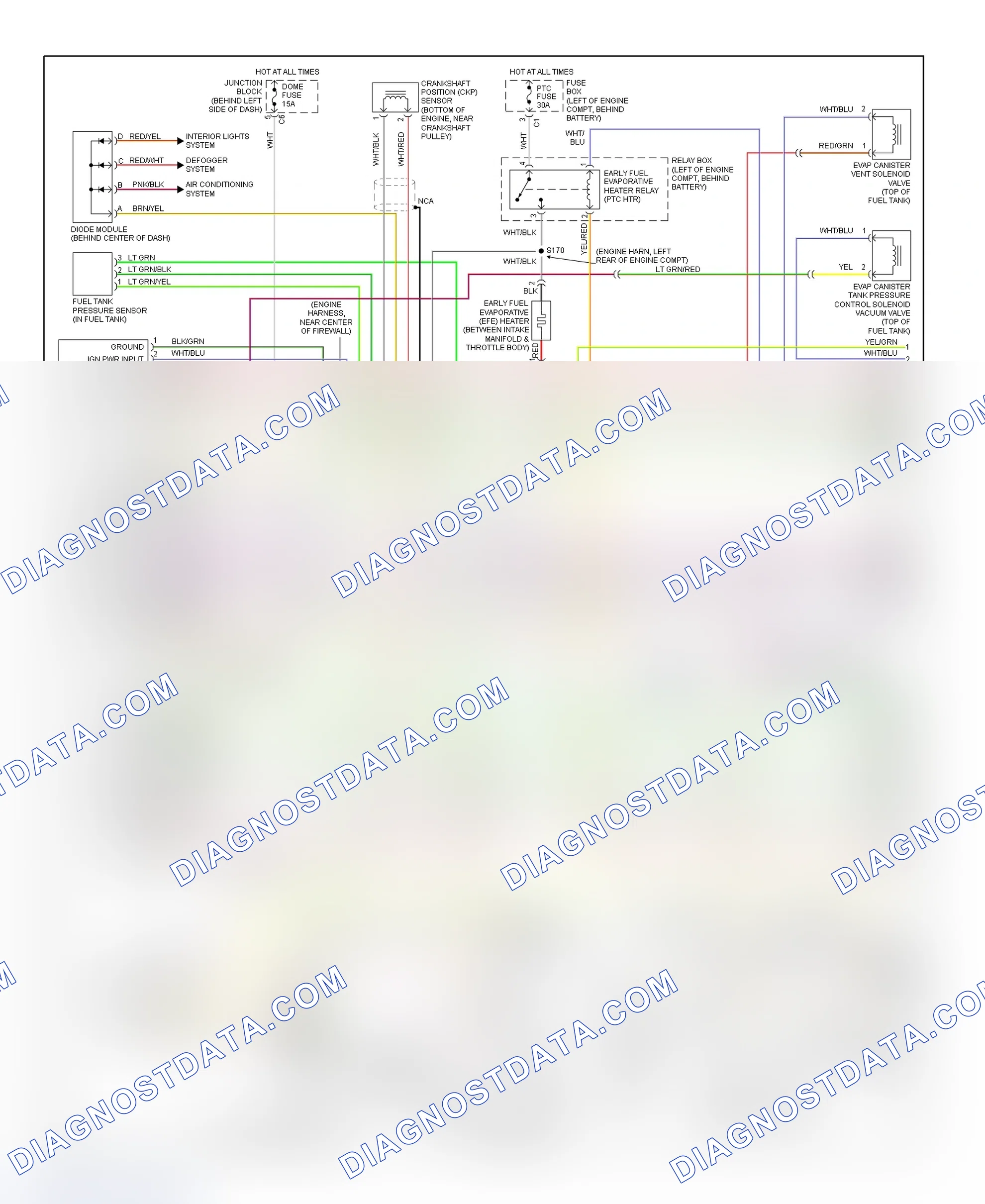 Scheme 141: PCM Wiring Diagram (Metro & Firefly (Canadian) - 1.0L - 1 Of 2)